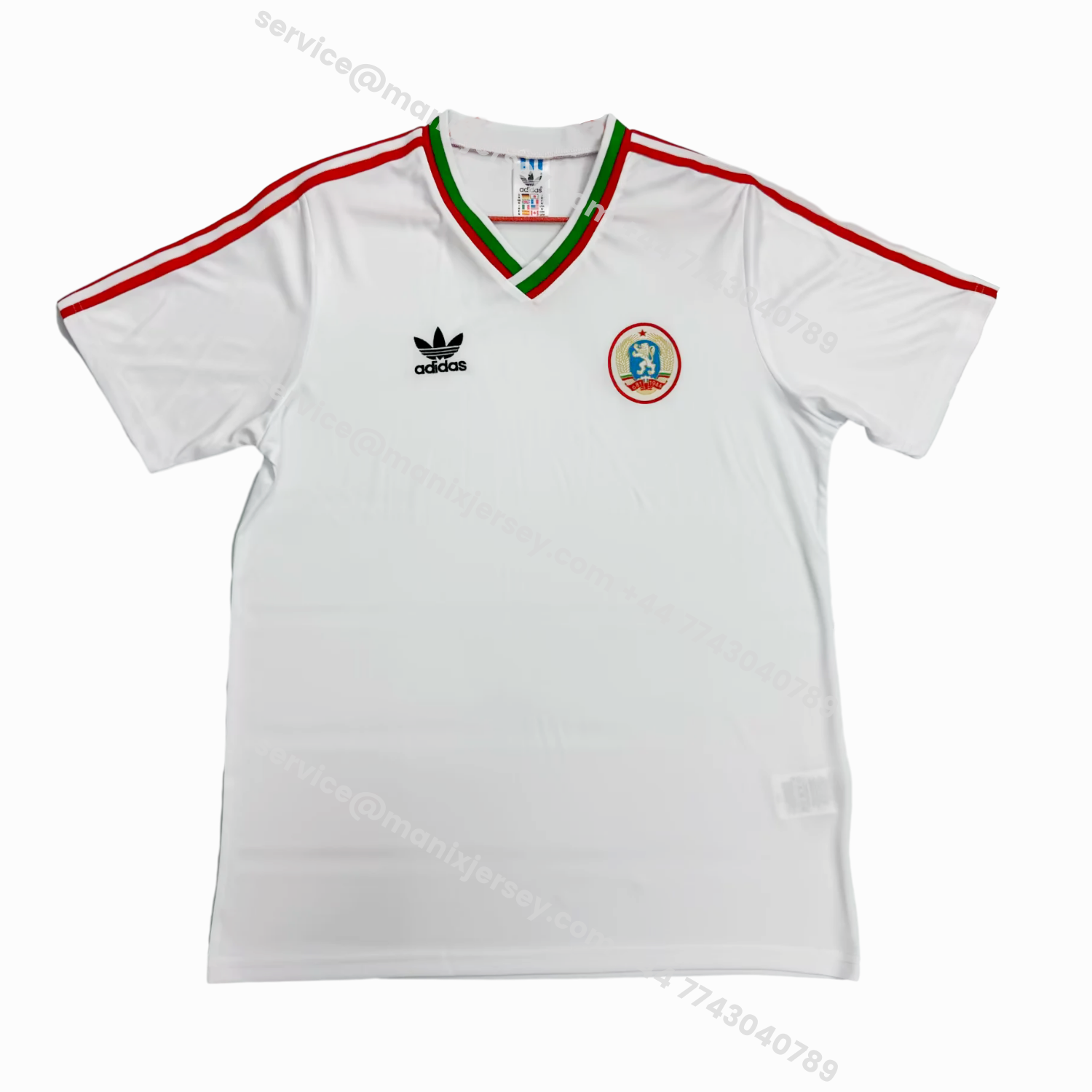 ManixJersey.com | Retro Bulgaria 1986 Home White Jersey -Customize Name, Number and Patch | Worldwide Shipping