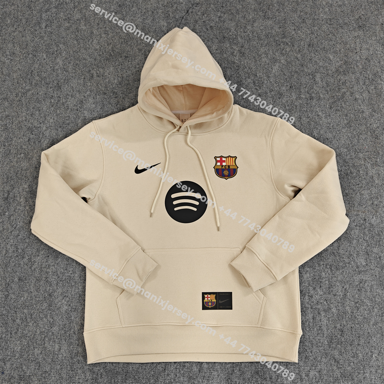 ManixJersey.com | Barcelona 25-26 Big Logo Unisex Pullover Hoodie -Customize Name, Number and Patch | Worldwide Shipping