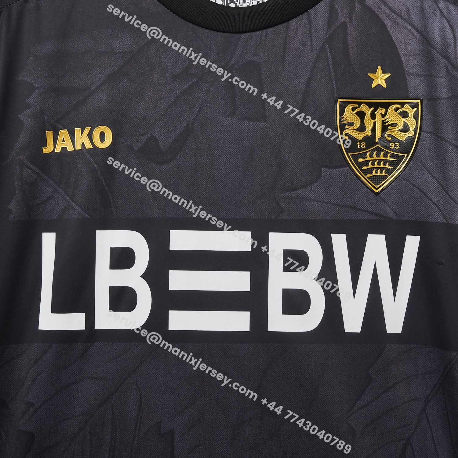 ManixJersey.com | VfB Stuttgart 25-26 Third Black Jersey - Fans Version -Customize Name, Number and Patch | Worldwide Shipping