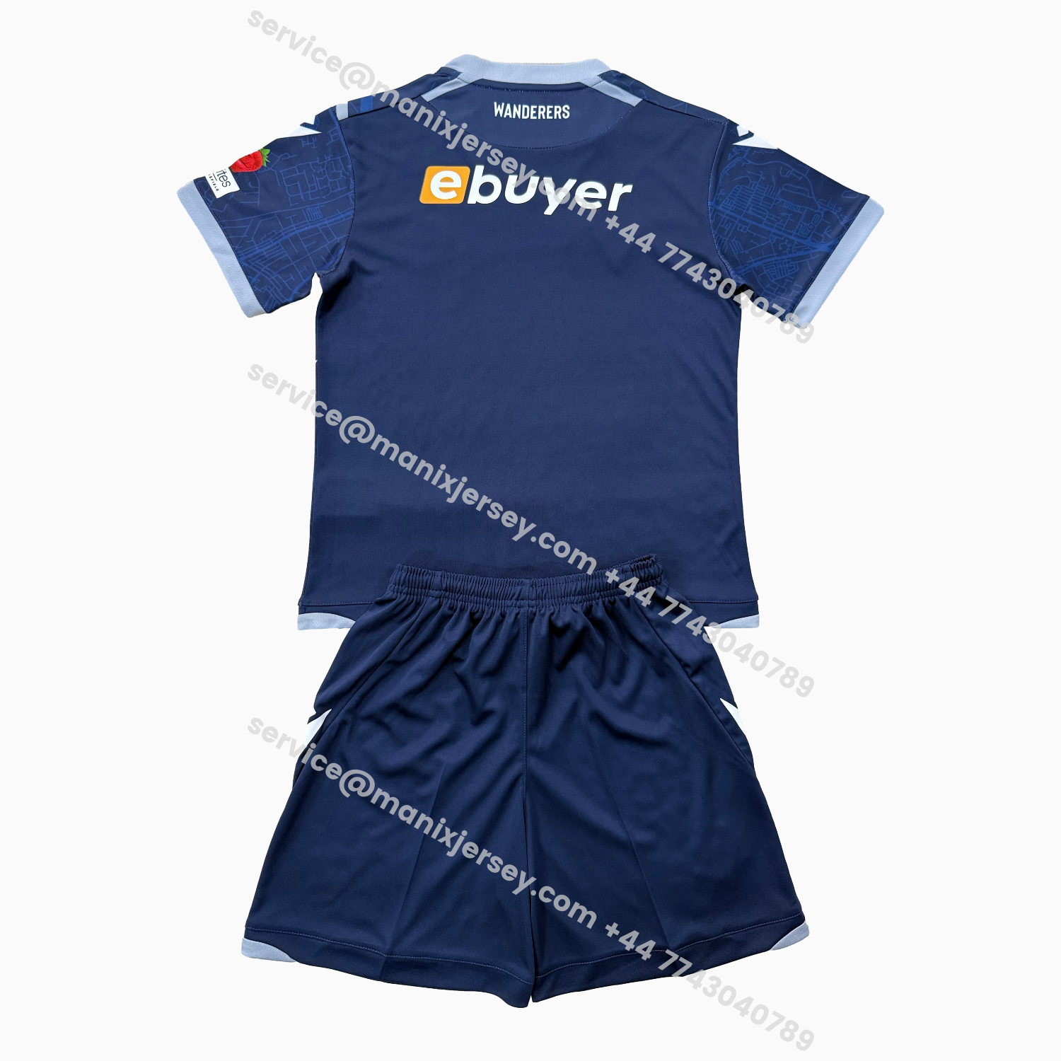 ManixJersey.com | Bolton Wanderers 25-26 Away Kids Kit -Customize Name, Number and Patch | Worldwide Shipping