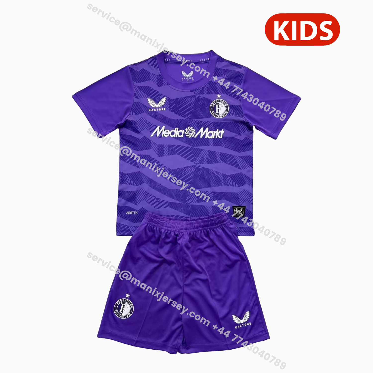 ManixJersey.com | Feyenoord 25-26 Purple Goalkeeper Kids Kit -Customize Name, Number and Patch | Worldwide Shipping
