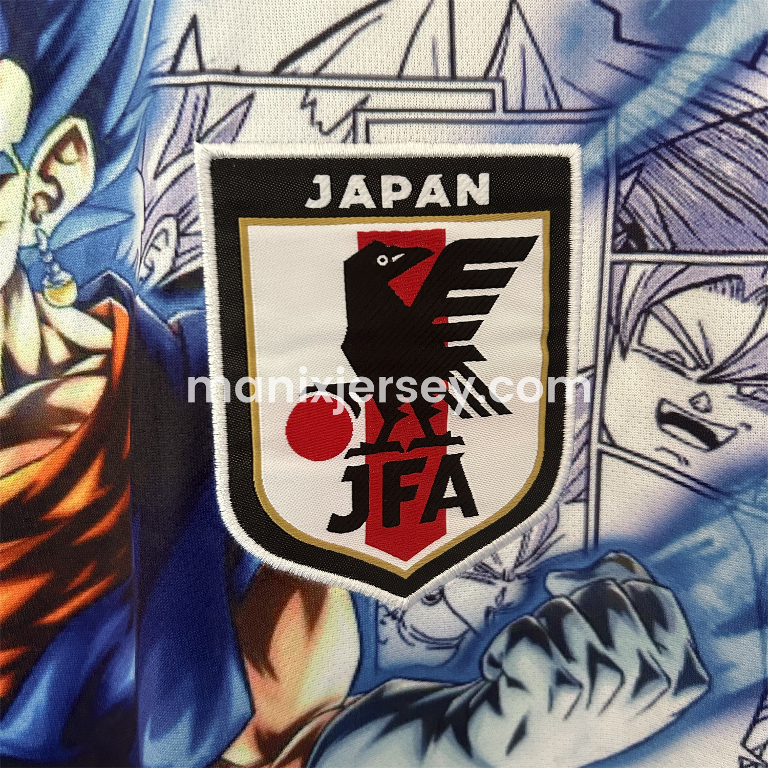 ManixJersey.com | Japan 25-26 Blue Goku Black & White Background Special Jersey - Fans Version -Customize Name, Number and Patch | Worldwide Shipping
