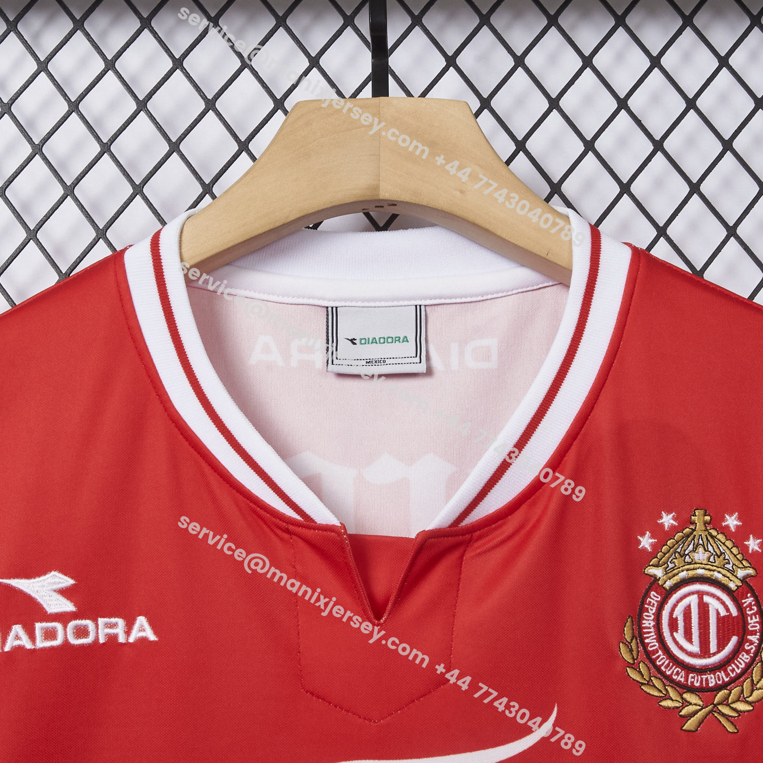 ManixJersey.com | Retro Toluca 1998-99 Home Red Jersey -Customize Name, Number and Patch | Worldwide Shipping