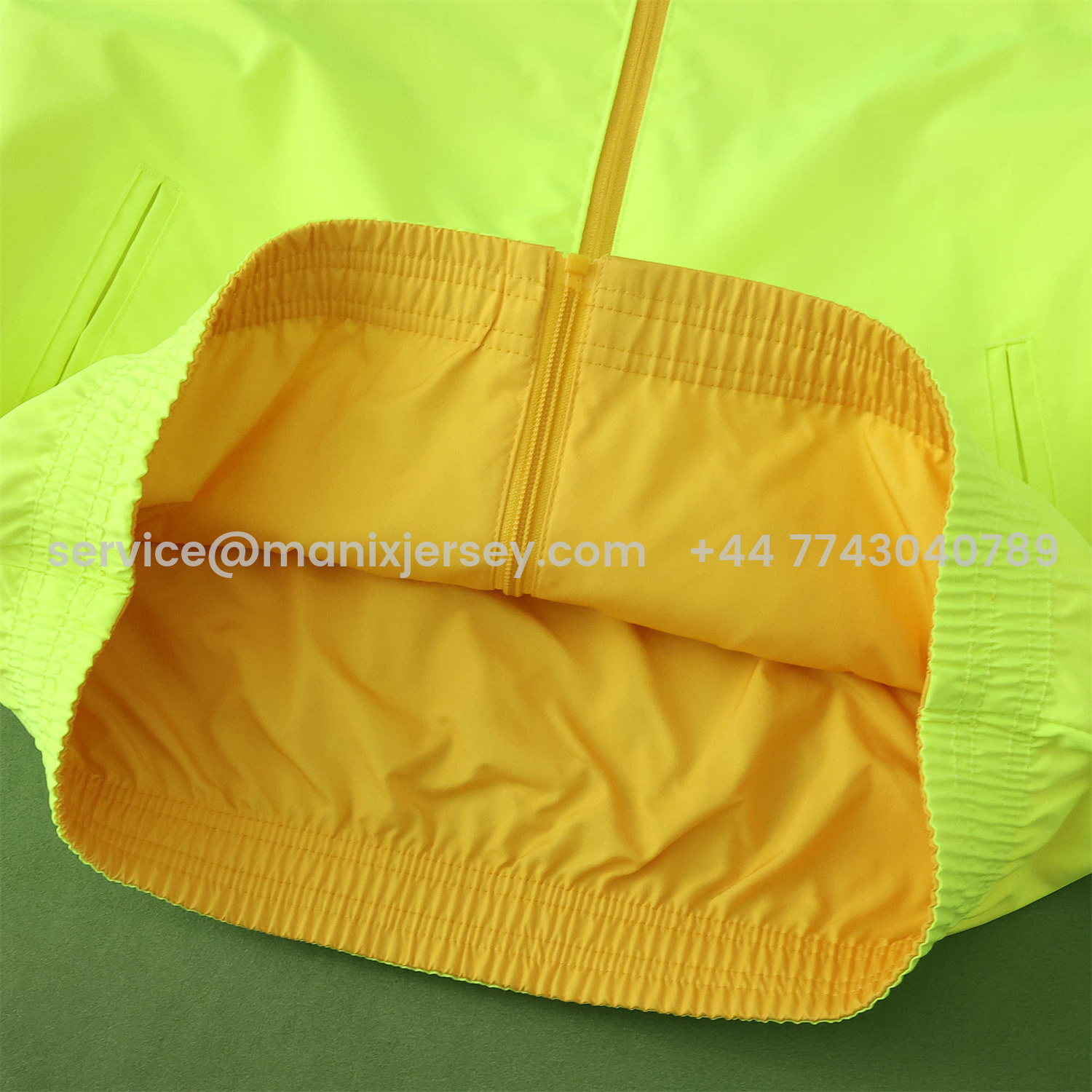 ManixJersey.com | Dortmund 25-26 Double Sided Reversible Windbreaker - Green & Yellow -Customize Name, Number and Patch | Worldwide Shipping