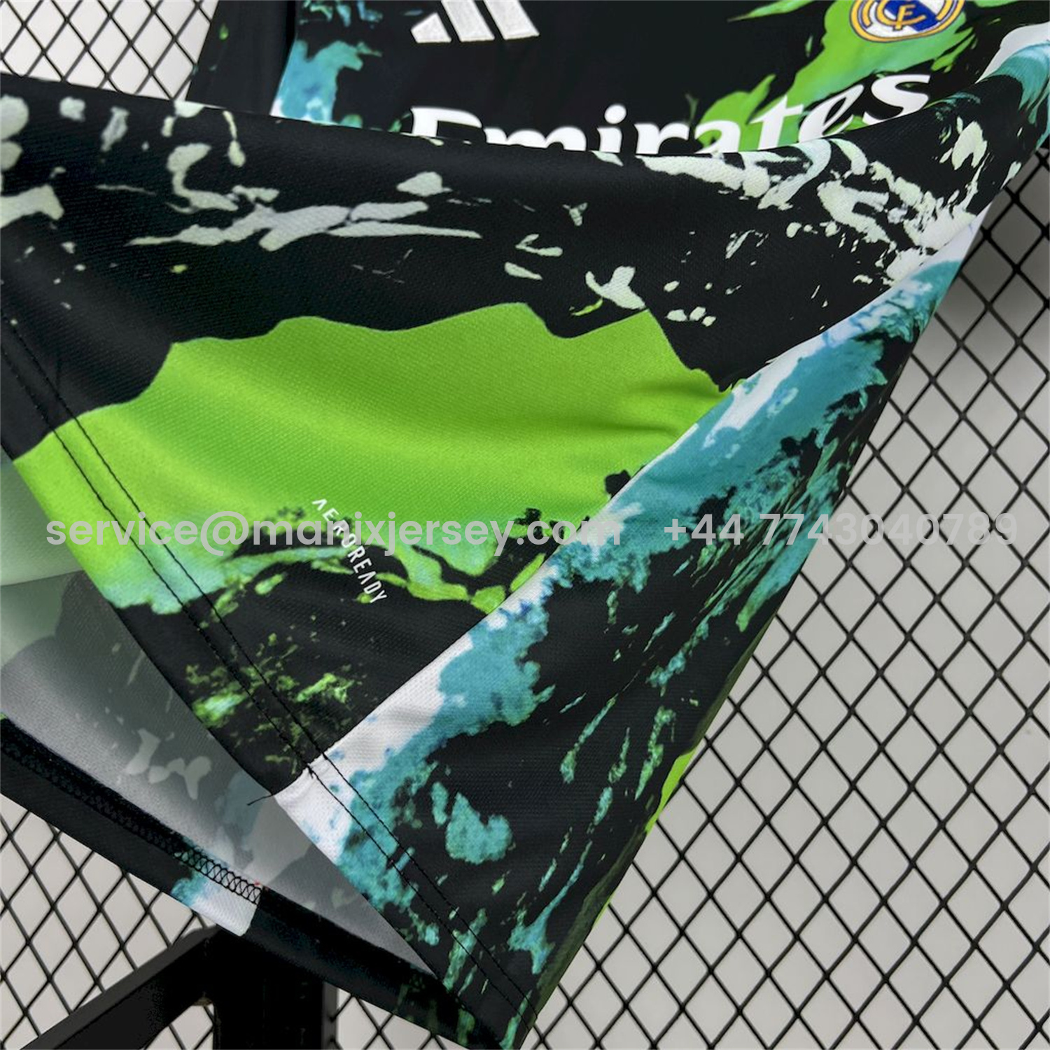 ManixJersey.com | Real Madrid 25-26 Black Green Colorful Training Jersey - Fans Version -Customize Name, Number and Patch | Worldwide Shipping