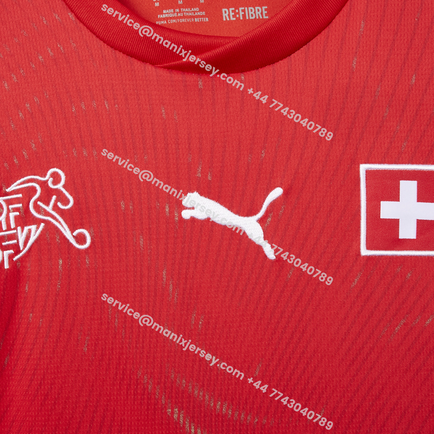 ManixJersey.com | Switzerland 25-26 Home (Informal-release Version) Red Jersey - Fans Version -Customize Name, Number and Patch | Worldwide Shipping