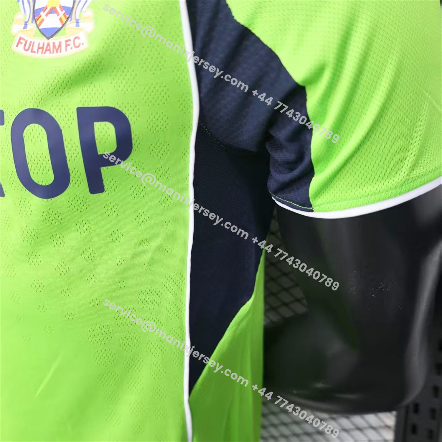 ManixJersey.com | Fulham 25-26 Away Green Jersey - Player Version -Customize Name, Number and Patch | Worldwide Shipping