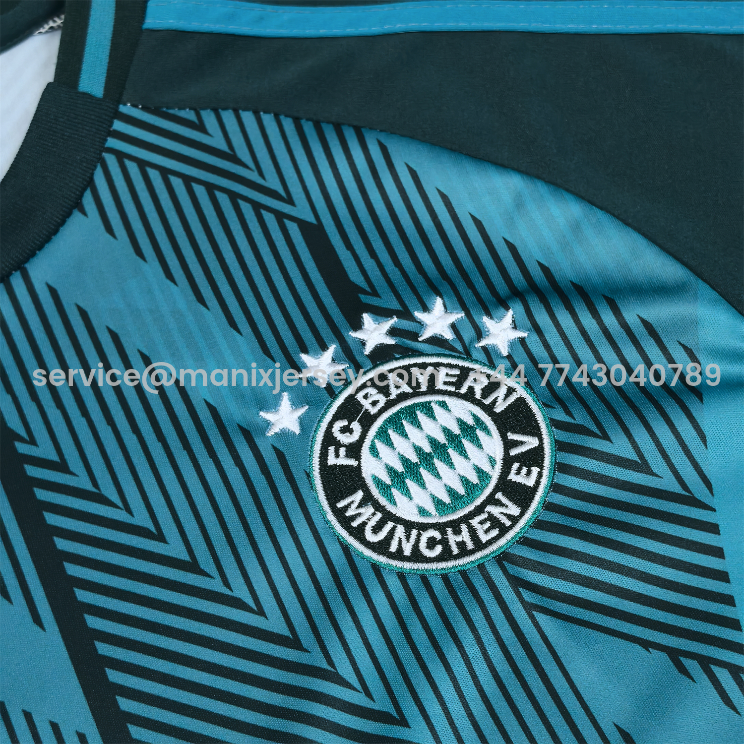 ManixJersey.com | Bayern Munich 25-26 Deep Green Blue Lines Special Edition Jersey - Fans Version -Customize Name, Number and Patch | Worldwide Shipping
