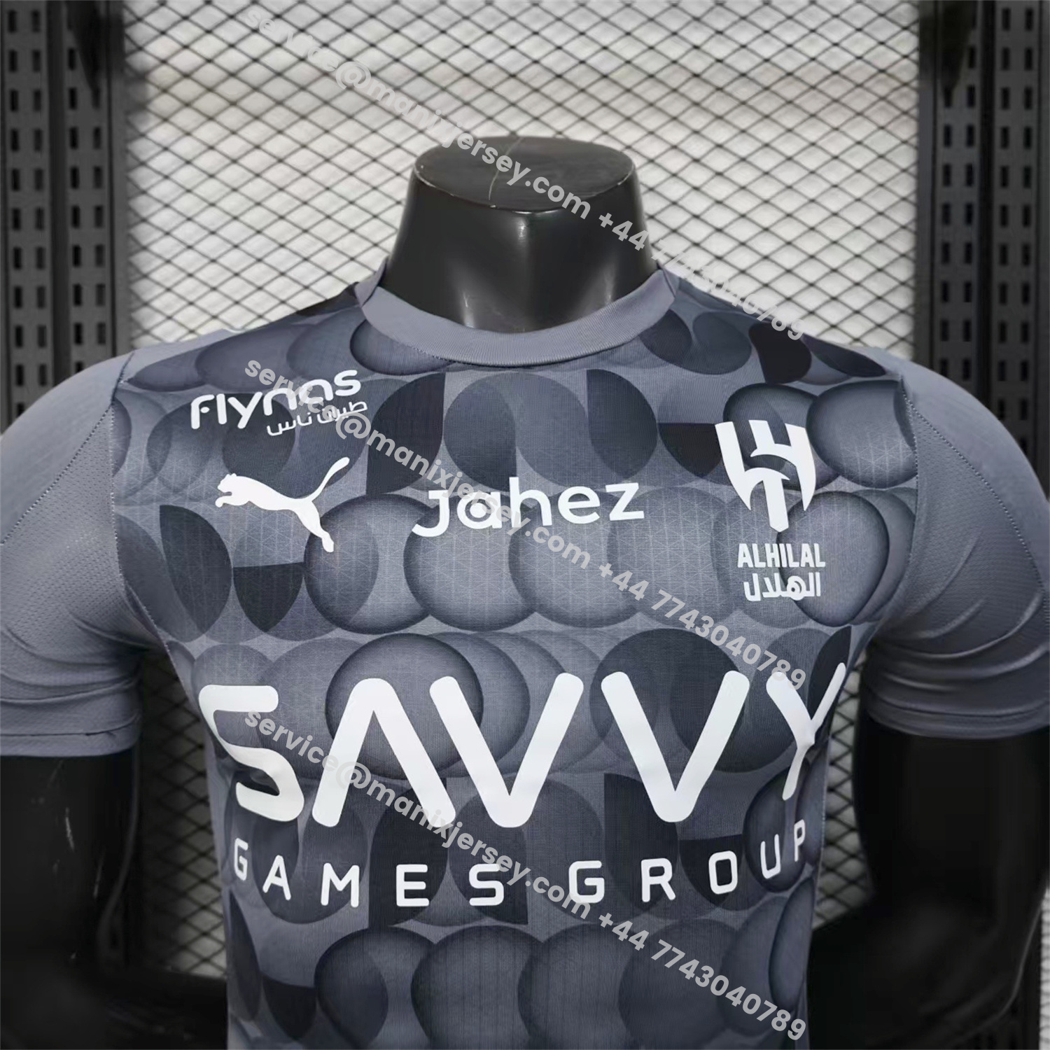 ManixJersey.com | Al Hilal Riyadh Crescent 25-26 Third Grey Jersey - Player Version -Customize Name, Number and Patch | Worldwide Shipping