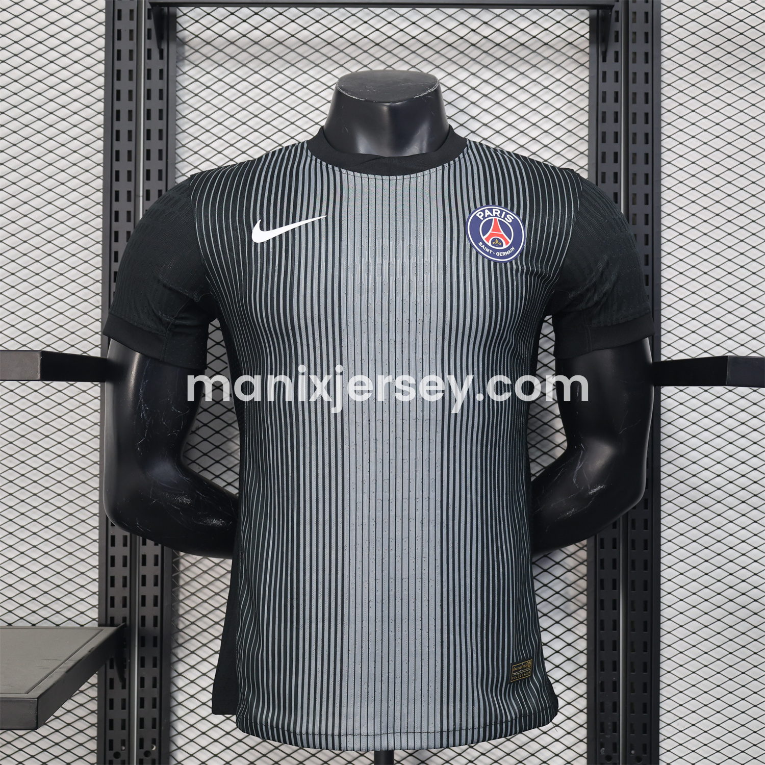 ManixJersey.com | Paris Saint-Germain PSG 25-26 Black GK Goalkeeper Unsponsored Jersey - Player Version -Customize Name, Number and Patch | Worldwide Shipping