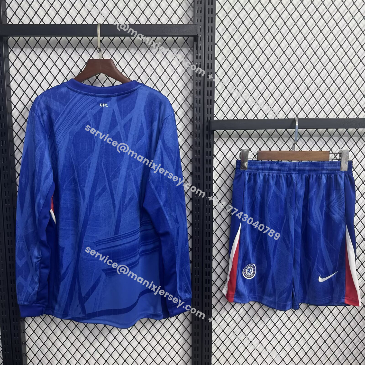ManixJersey.com | C.H.E.L.S.E.A 25-26 Home Long Sleeves Unsponsored Blue Kids Kit -Customize Name, Number and Patch | Worldwide Shipping