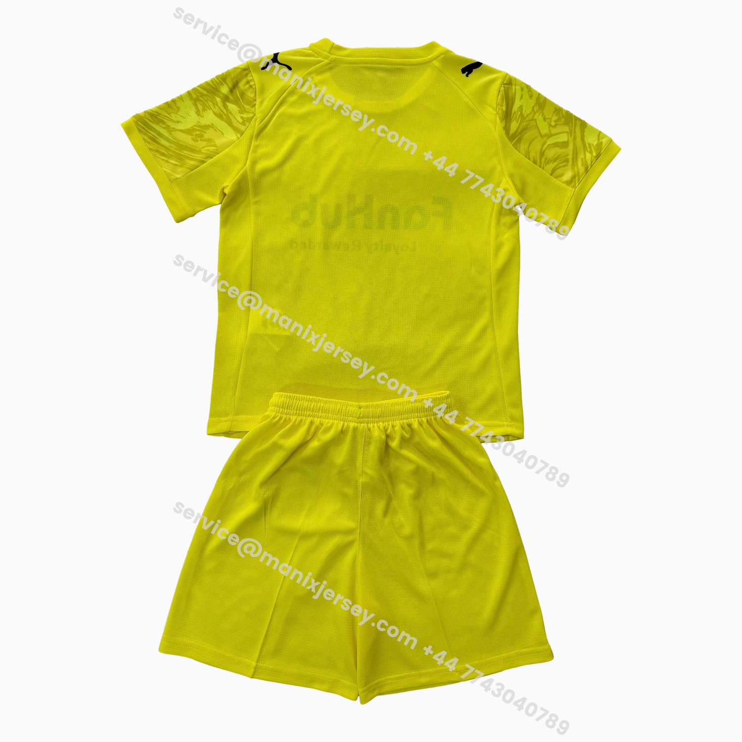 ManixJersey.com | Derby County 25-26 Yellow Goalkeeper Kids Kit -Customize Name, Number and Patch | Worldwide Shipping