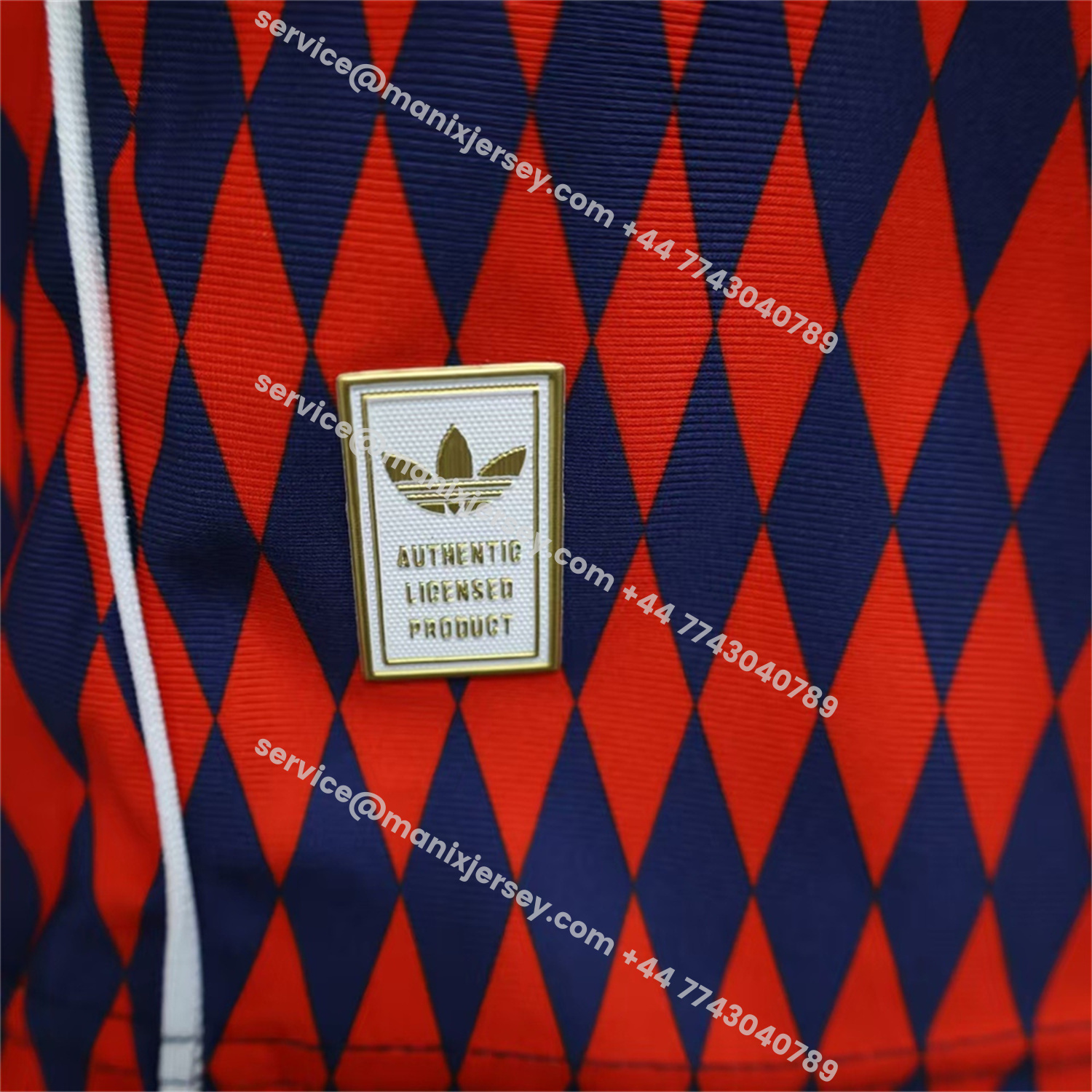 ManixJersey.com | Bayern Munich 25-26 Trefoil Retro Style Red And Deep Blue Jersey - Player Version -Customize Name, Number and Patch | Worldwide Shipping