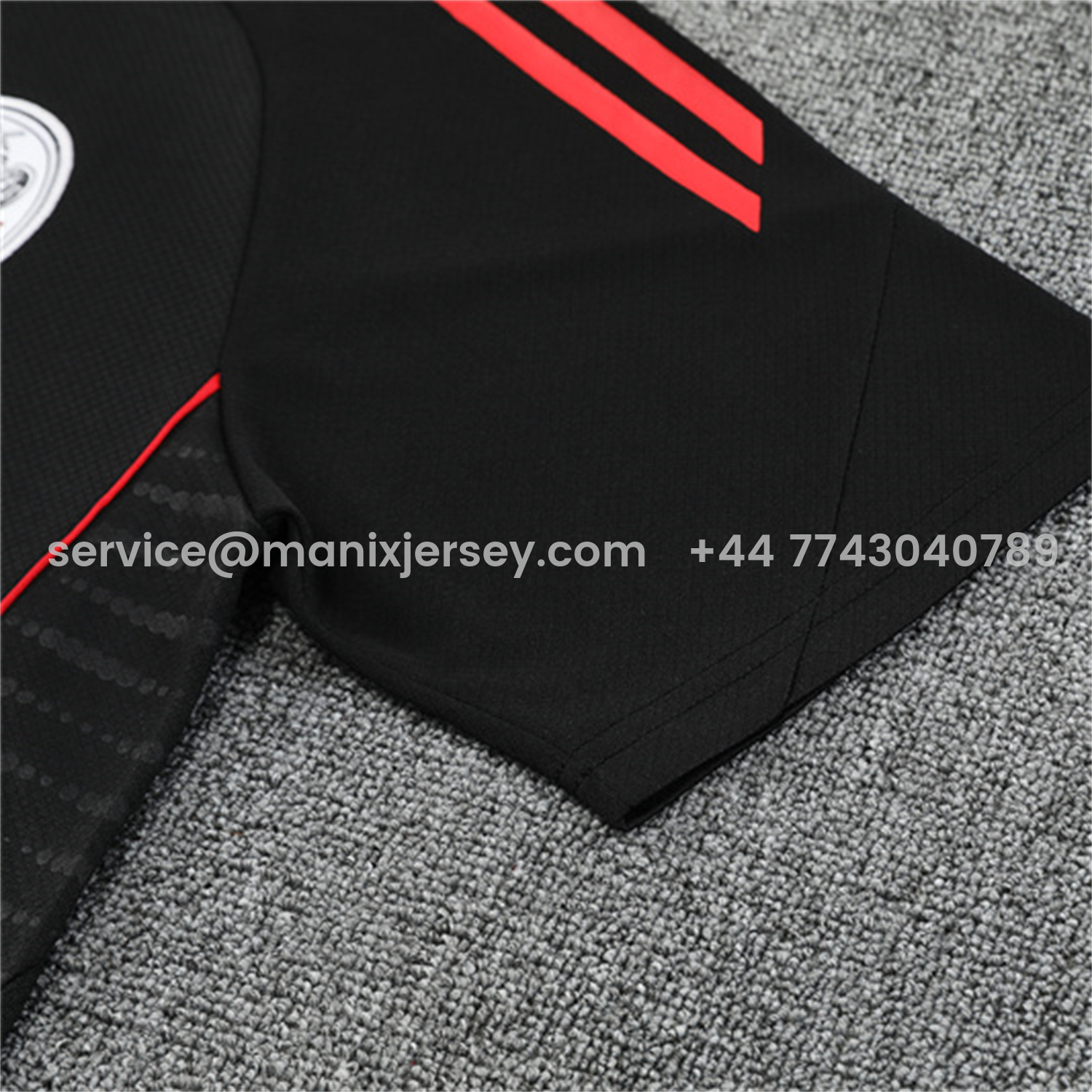 ManixJersey.com | Ajax 25-26 Kids Short-Sleeve Training Set - Black Top and Black Shorts -Customize Name, Number and Patch | Worldwide Shipping