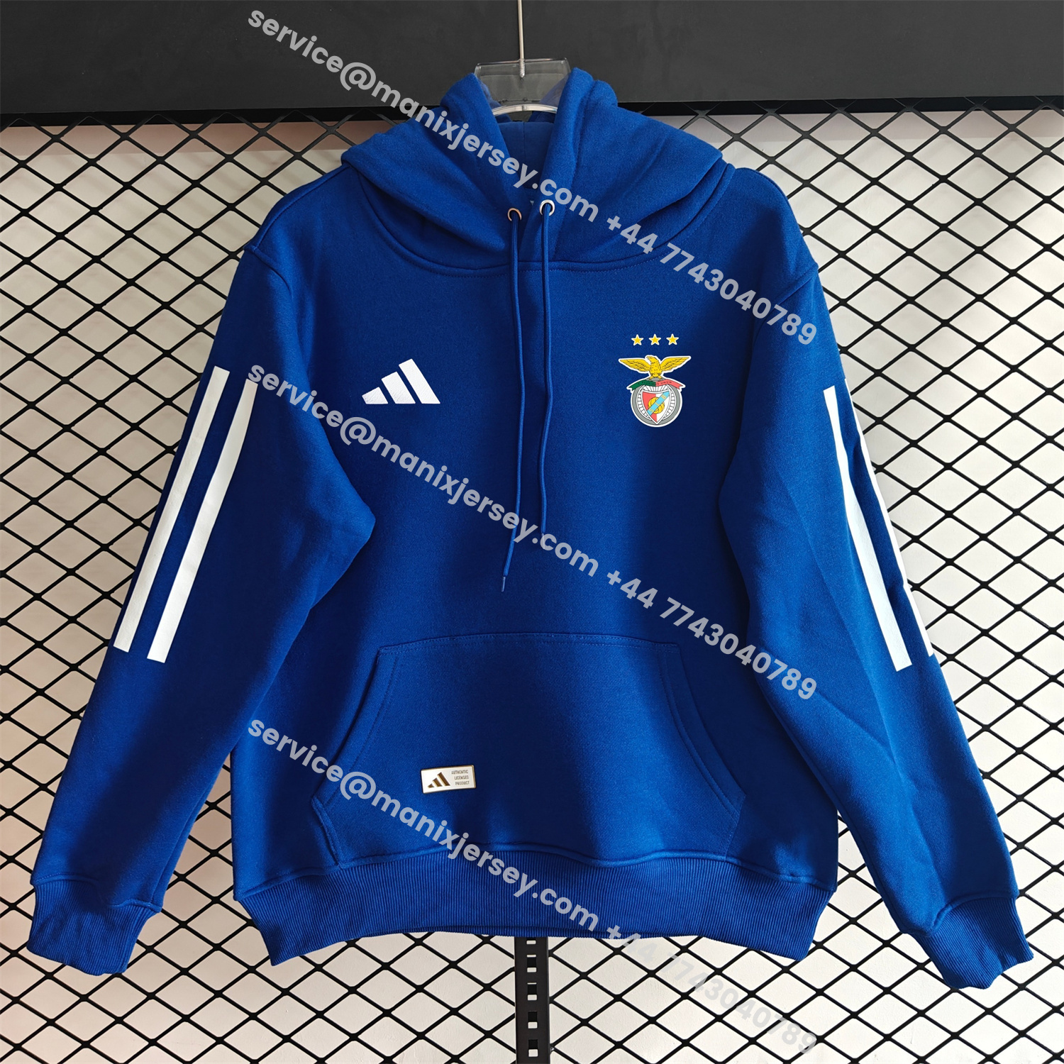 ManixJersey.com | Benfica 25-26 Home Unisex Pullover Hoodie -Customize Name, Number and Patch | Worldwide Shipping