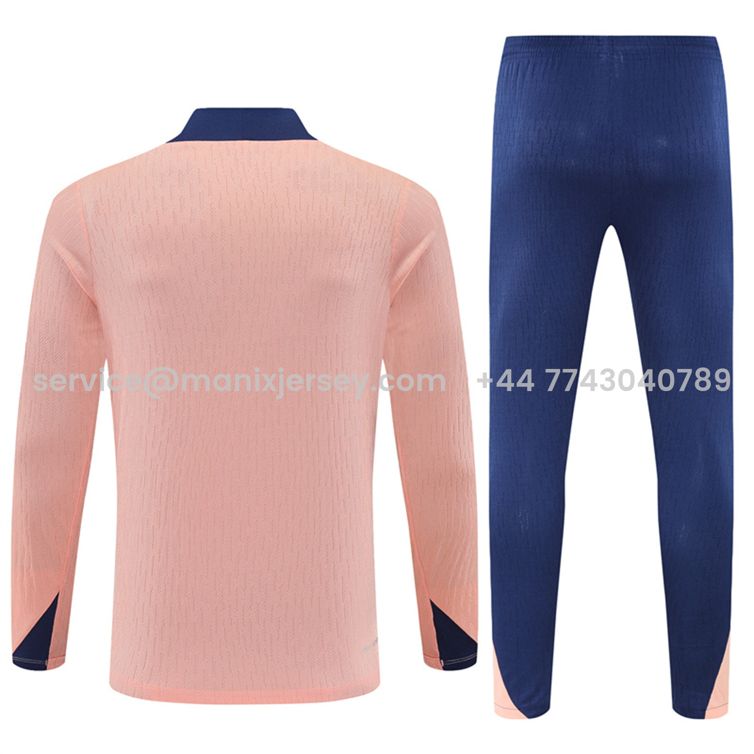 ManixJersey.com | C.H.E.L.S.E.A 25-26 Long Sleeve Training Set - Player Version - Pink Top and Blue Pants -Customize Name, Number and Patch | Worldwide Shipping