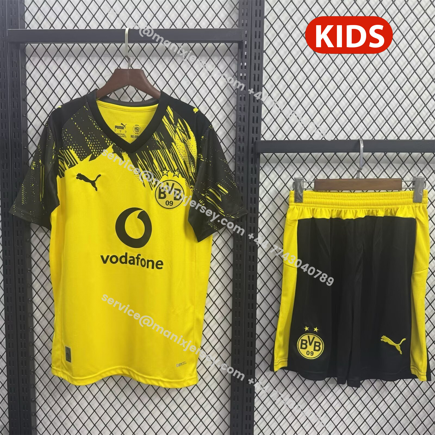 ManixJersey.com | Dortmund 25-26 Home Kids Kit -Customize Name, Number and Patch | Worldwide Shipping