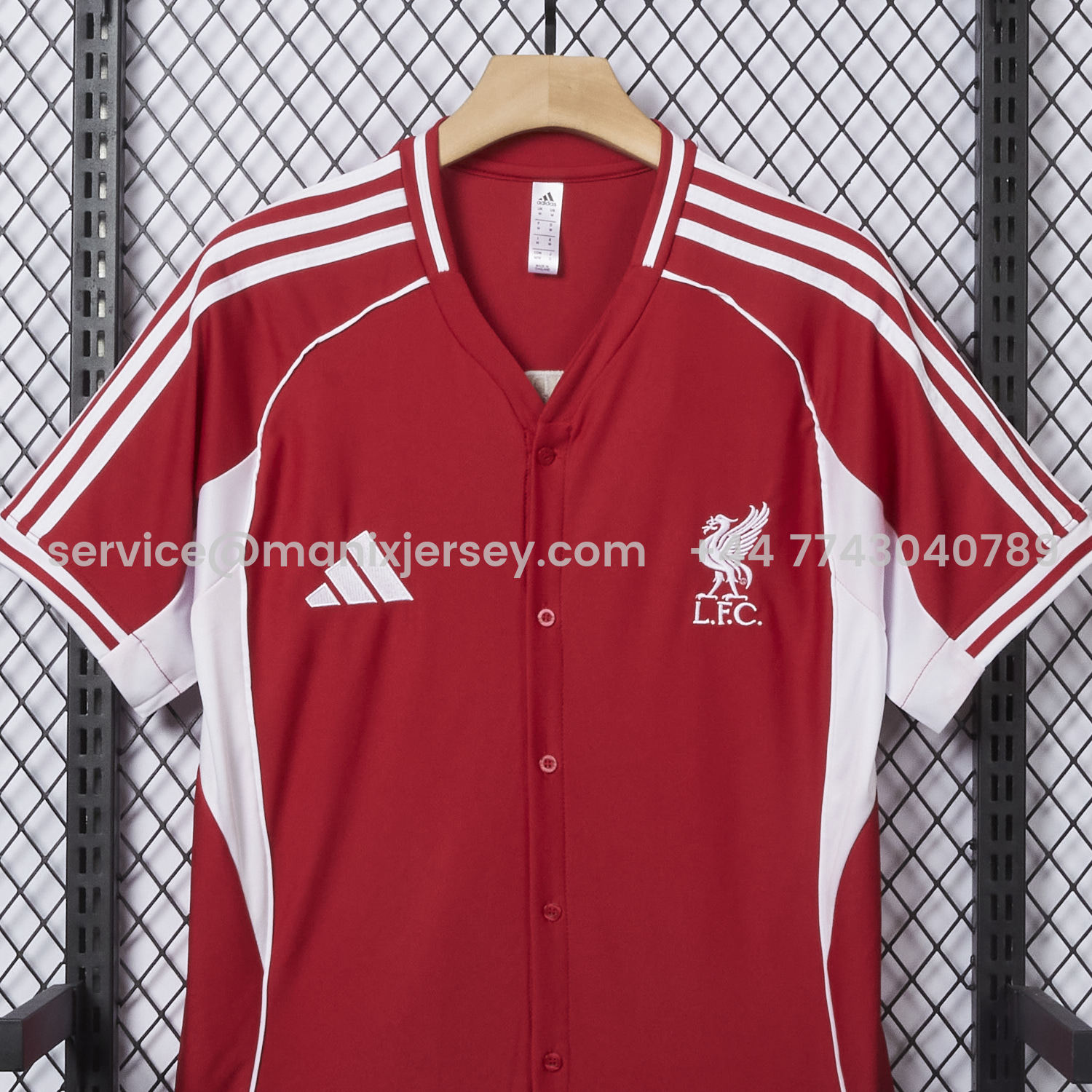 ManixJersey.com | Liver.pool 25-26 Red Baseball Jersey -Customize Name, Number and Patch | Worldwide Shipping