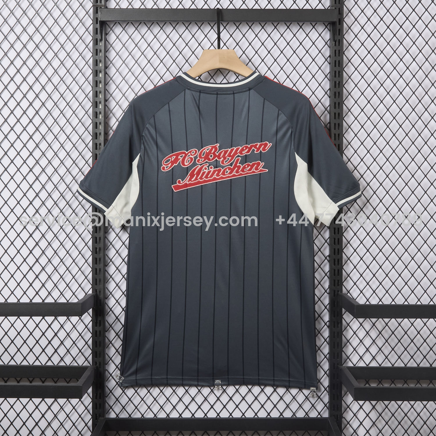 ManixJersey.com | Bayern Munich 25-26 Deep Grey Baseball Jersey -Customize Name, Number and Patch | Worldwide Shipping
