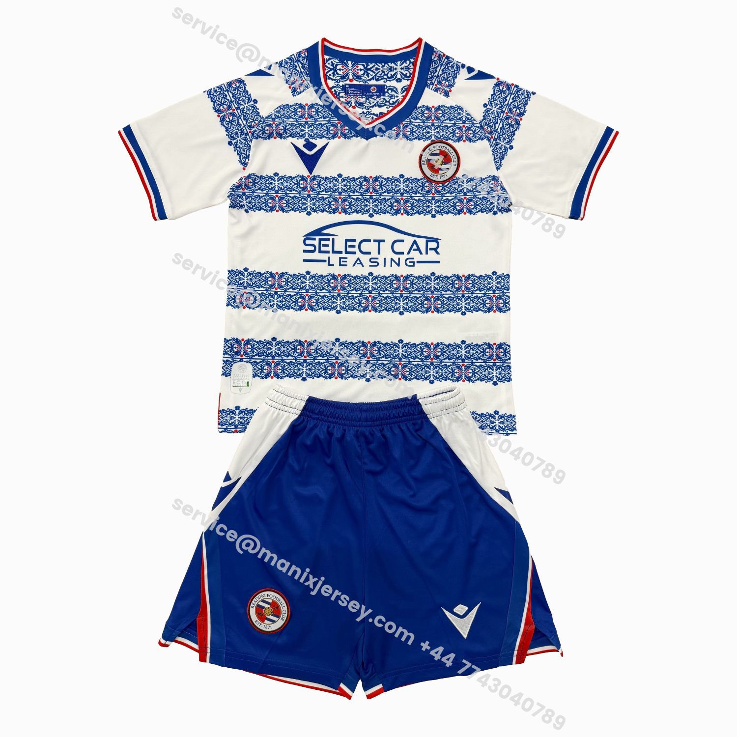 ManixJersey.com | Reading 25-26 Home Kids Kit -Customize Name, Number and Patch | Worldwide Shipping