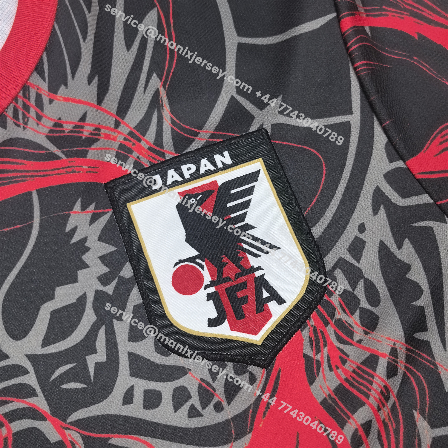 ManixJersey.com | Japan 25-26 Black Dragon Black And Red Jersey - Fans Version -Customize Name, Number and Patch | Worldwide Shipping