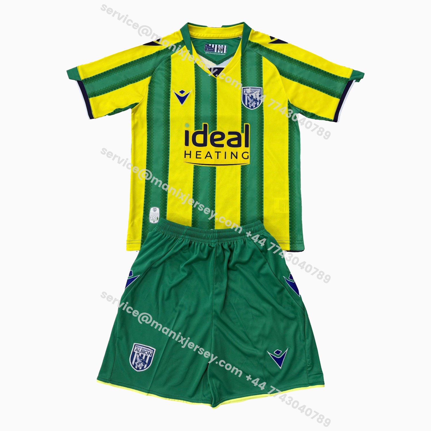 ManixJersey.com | West Bromwich Albion 25-26 Away Men's Adult Jersey Set - Fans Version -Customize Name, Number and Patch | Worldwide Shipping