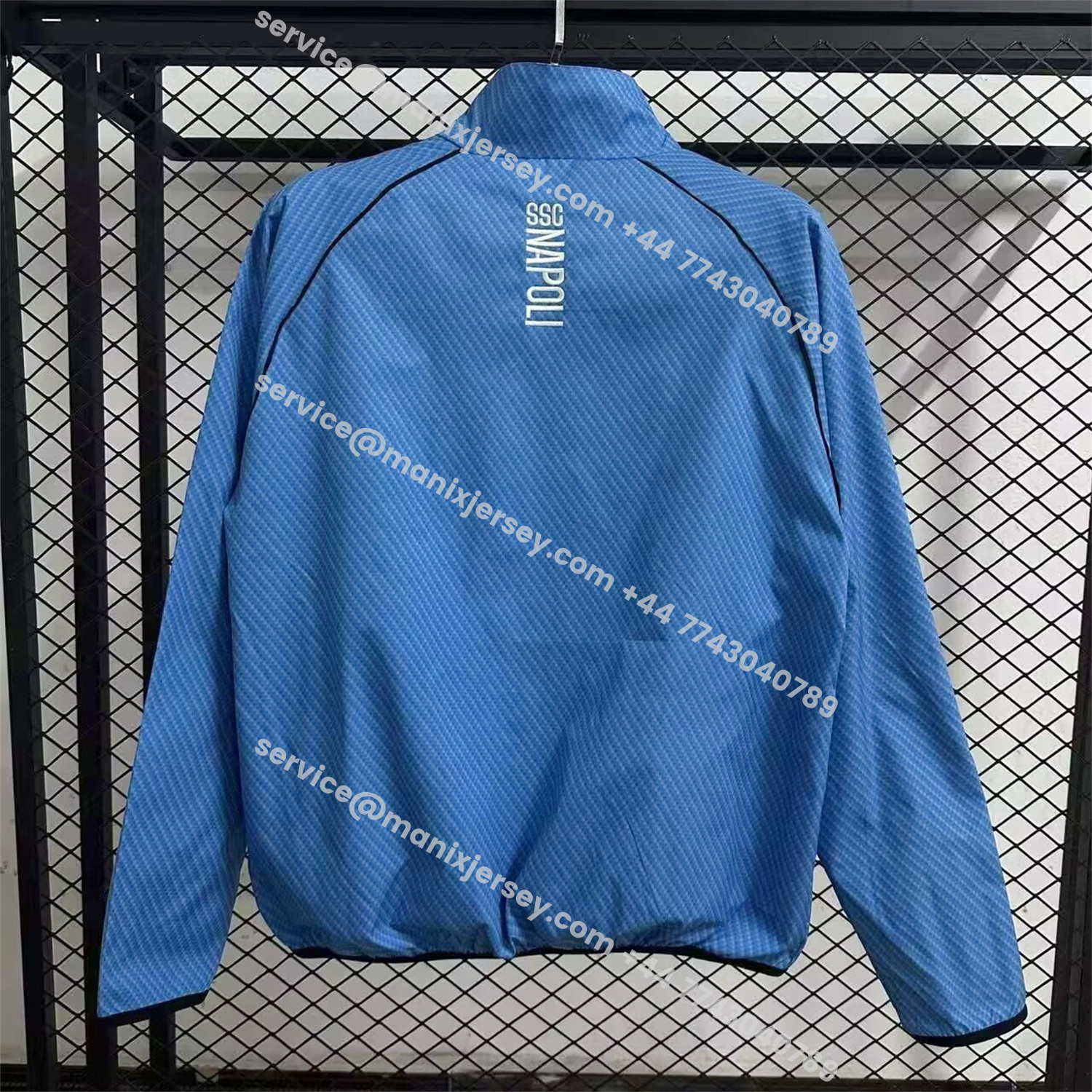 ManixJersey.com | Napoli 25-26 Windbreaker Jacket - Blue -Customize Name, Number and Patch | Worldwide Shipping