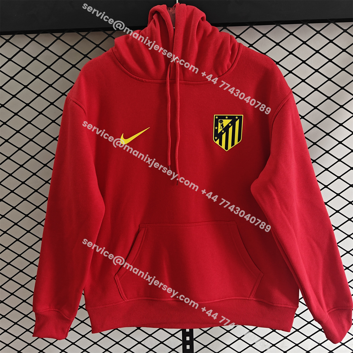 ManixJersey.com | Atletico Madrid 25-26 Originals Terrace Icon Unisex Pullover Hoodie -Customize Name, Number and Patch | Worldwide Shipping