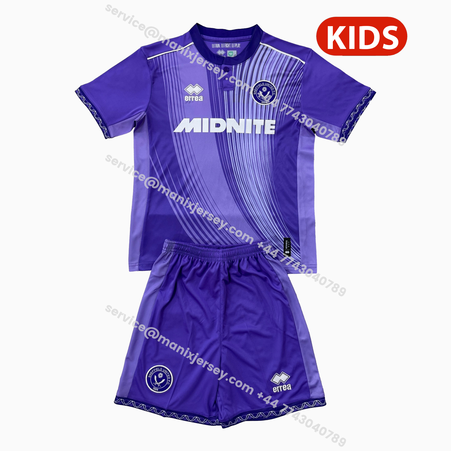 ManixJersey.com | Sheffield United 25-26 Third Kids Kit -Customize Name, Number and Patch | Worldwide Shipping