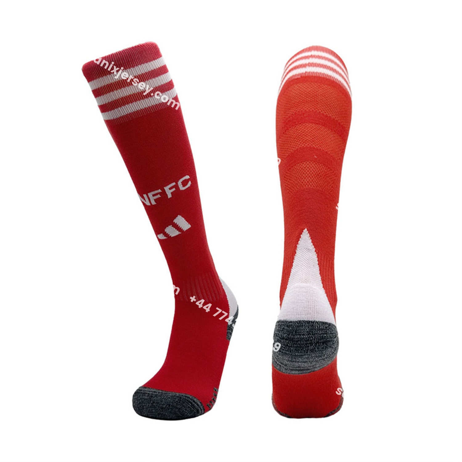 ManixJersey.com | Nottingham Forest 25-26 Home Socks - Red -Customize Name, Number and Patch | Worldwide Shipping