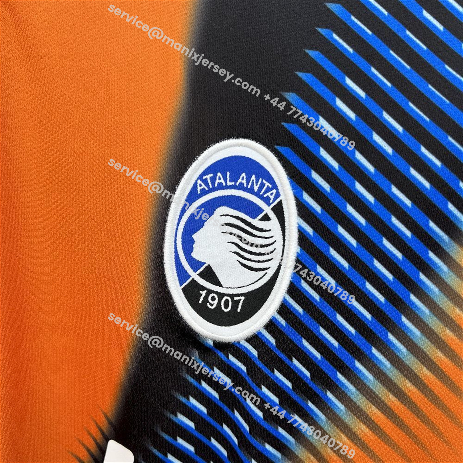 ManixJersey.com | Atalanta 25-26 Third Orange And Blue Jersey - Fans Version -Customize Name, Number and Patch | Worldwide Shipping