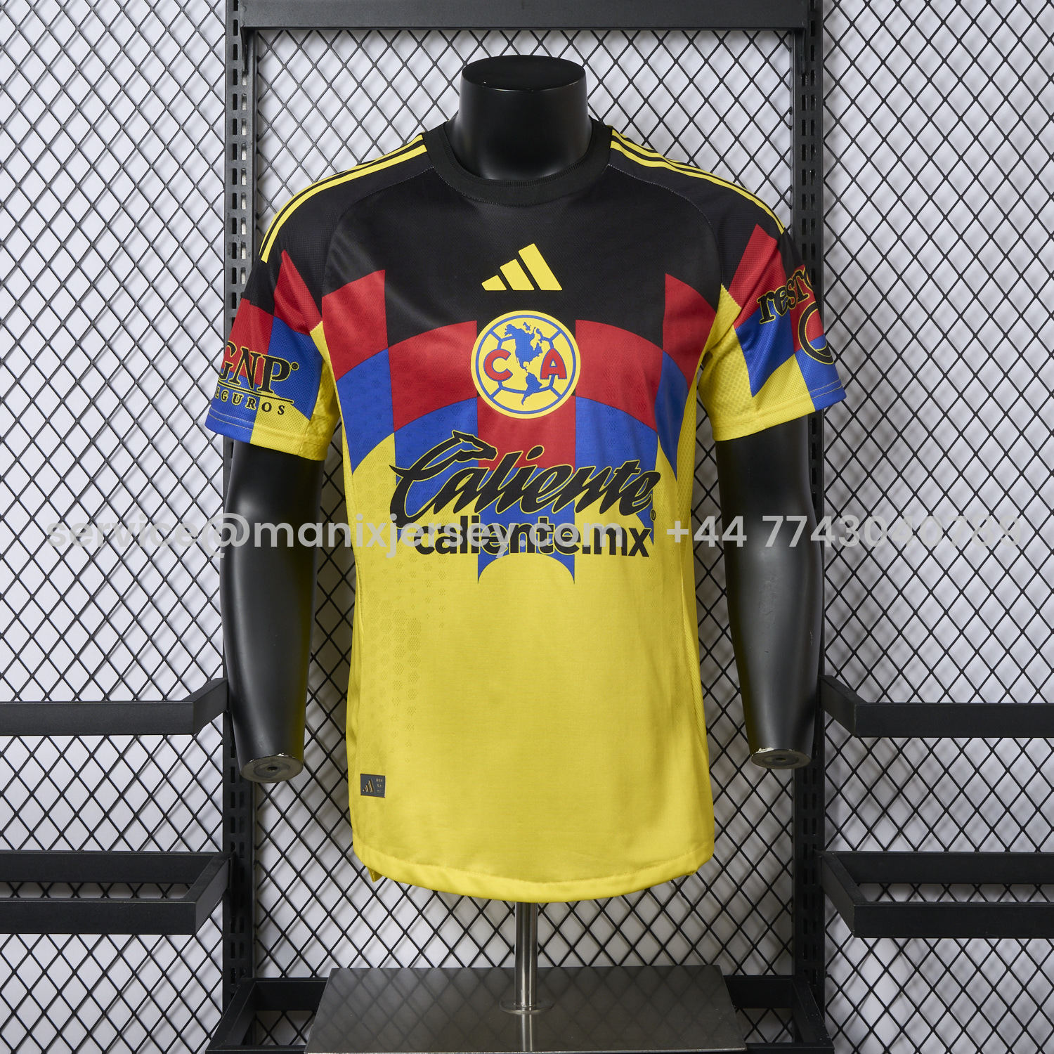 ManixJersey.com | Club América 25-26 Home Yellow Jersey - Player Version -Customize Name, Number and Patch | Worldwide Shipping