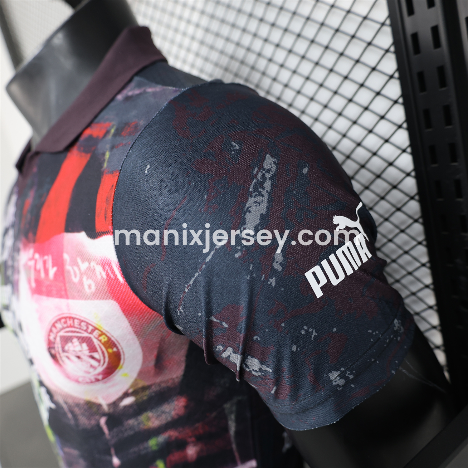 ManixJersey.com | Manchester City 24-25 Black Graffiti Special Edition Jersey - Player Version -Customize Name, Number and Patch | Worldwide Shipping