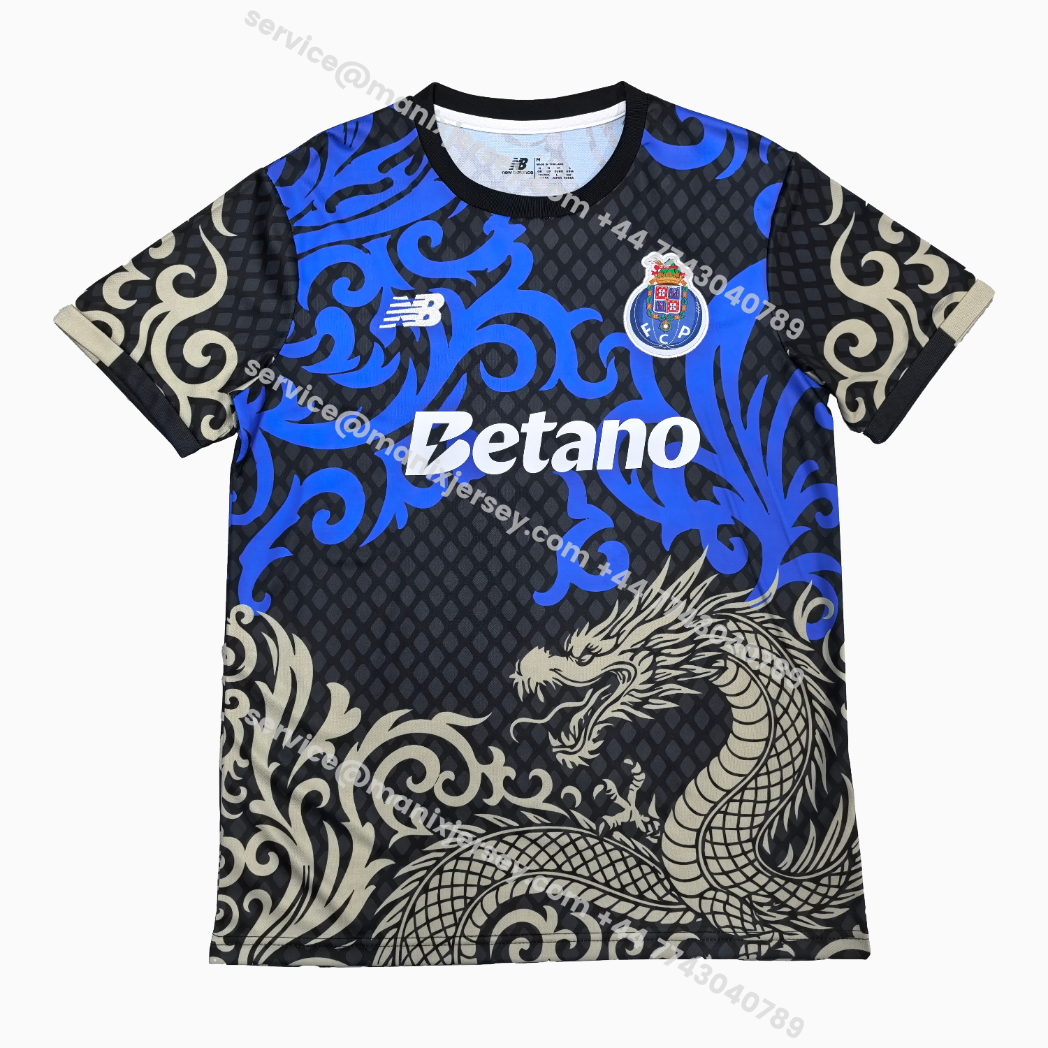 ManixJersey.com | Porto 25-26 Grey Dragon Blue And Black Jersey - Fans Version -Customize Name, Number and Patch | Worldwide Shipping