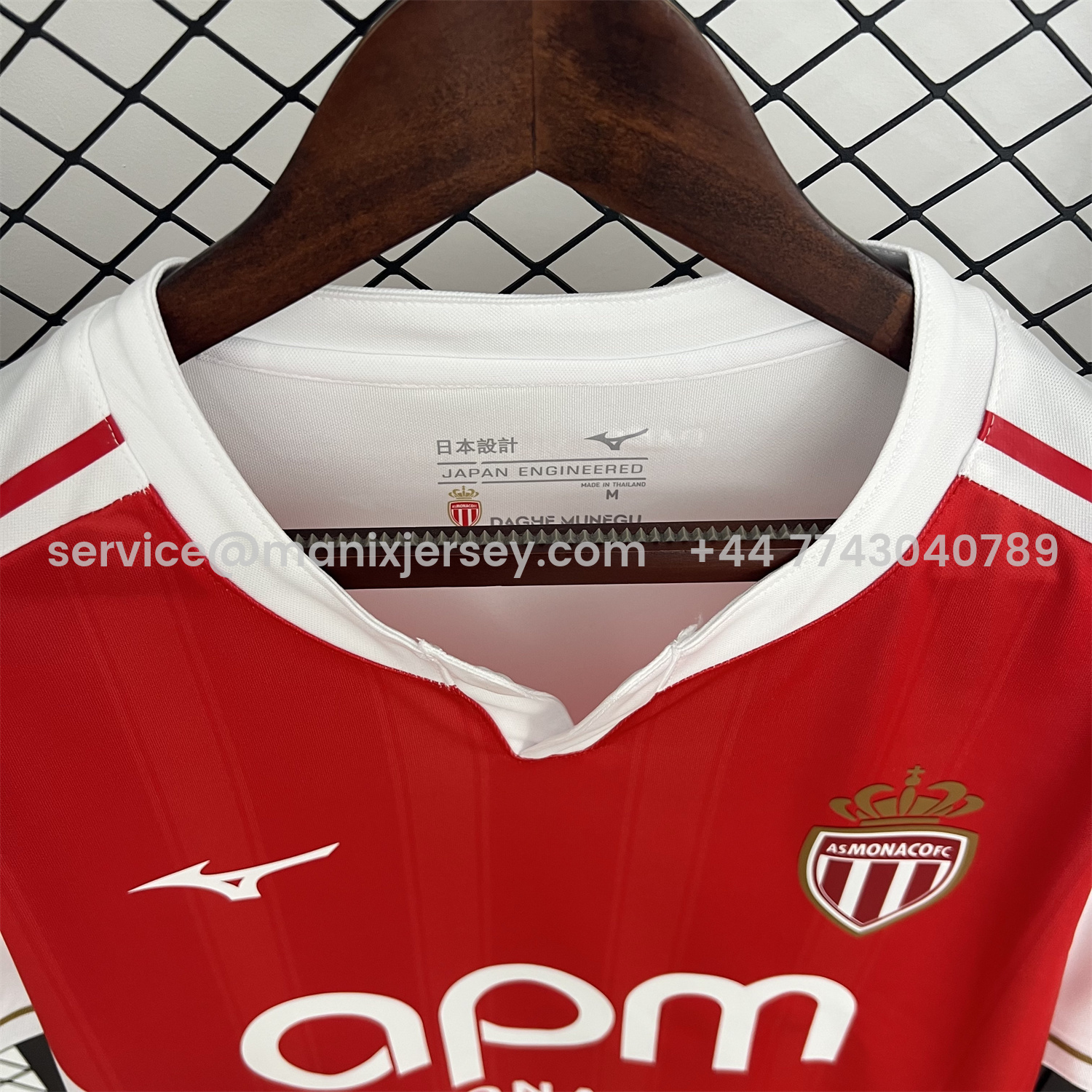 ManixJersey.com | AS Monaco 25-26 Home Jersey - Fans Version -Customize Name, Number and Patch | Worldwide Shipping