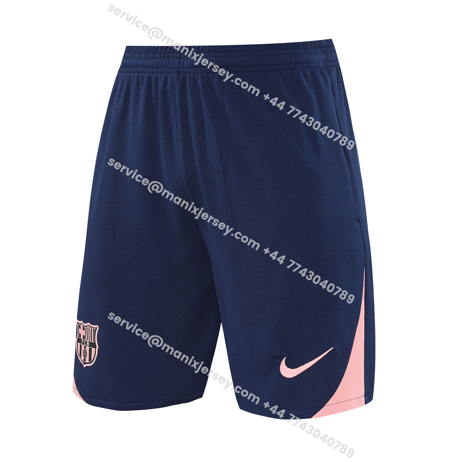 ManixJersey.com | Barcelona 25-26 Vest Training Set - Cream Vest & Deep Blue Shorts -Customize Name, Number and Patch | Worldwide Shipping