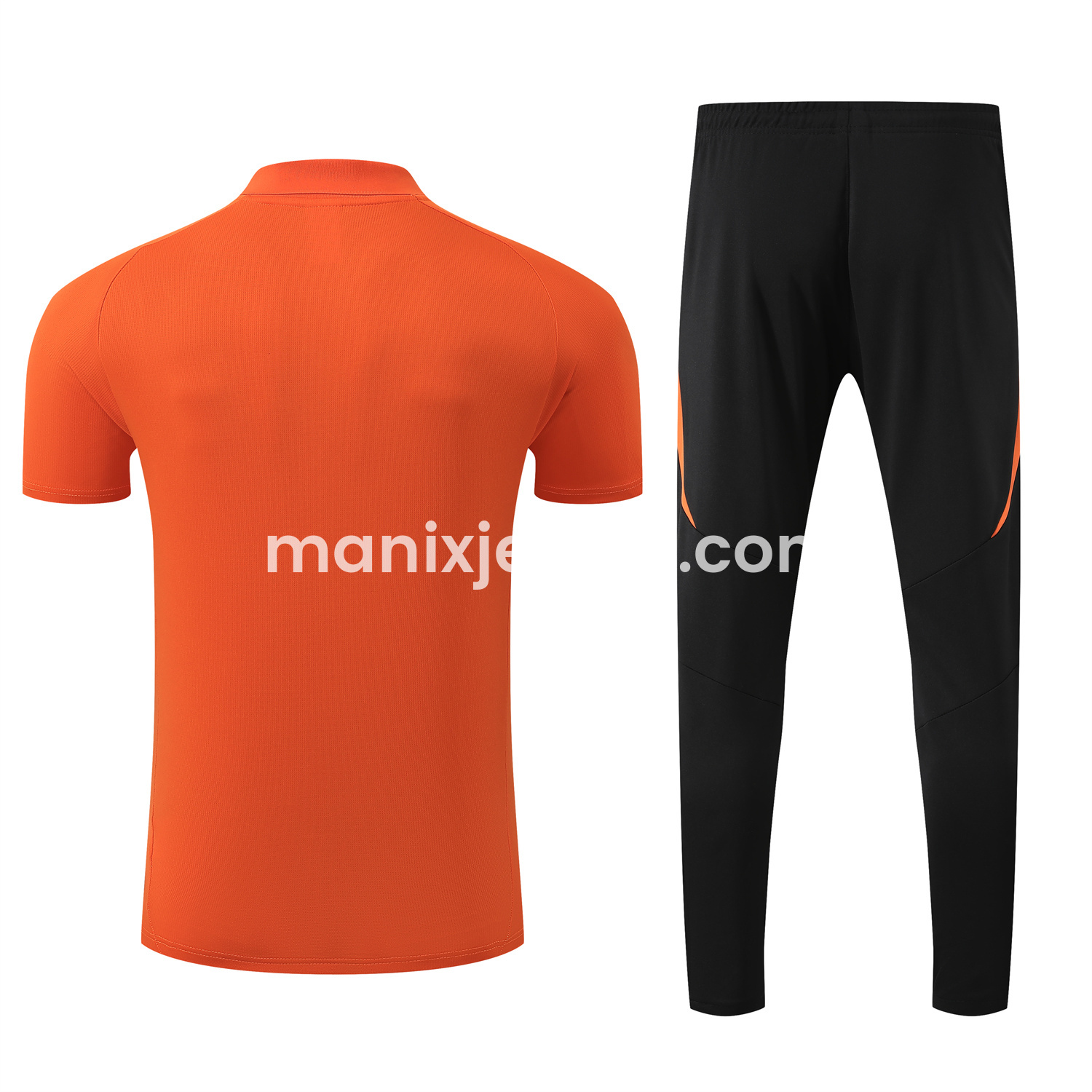 ManixJersey.com | Colombia 25-26 POLO Short-Sleeve Training Set - Orange Top and Black Pants -Customize Name, Number and Patch | Worldwide Shipping