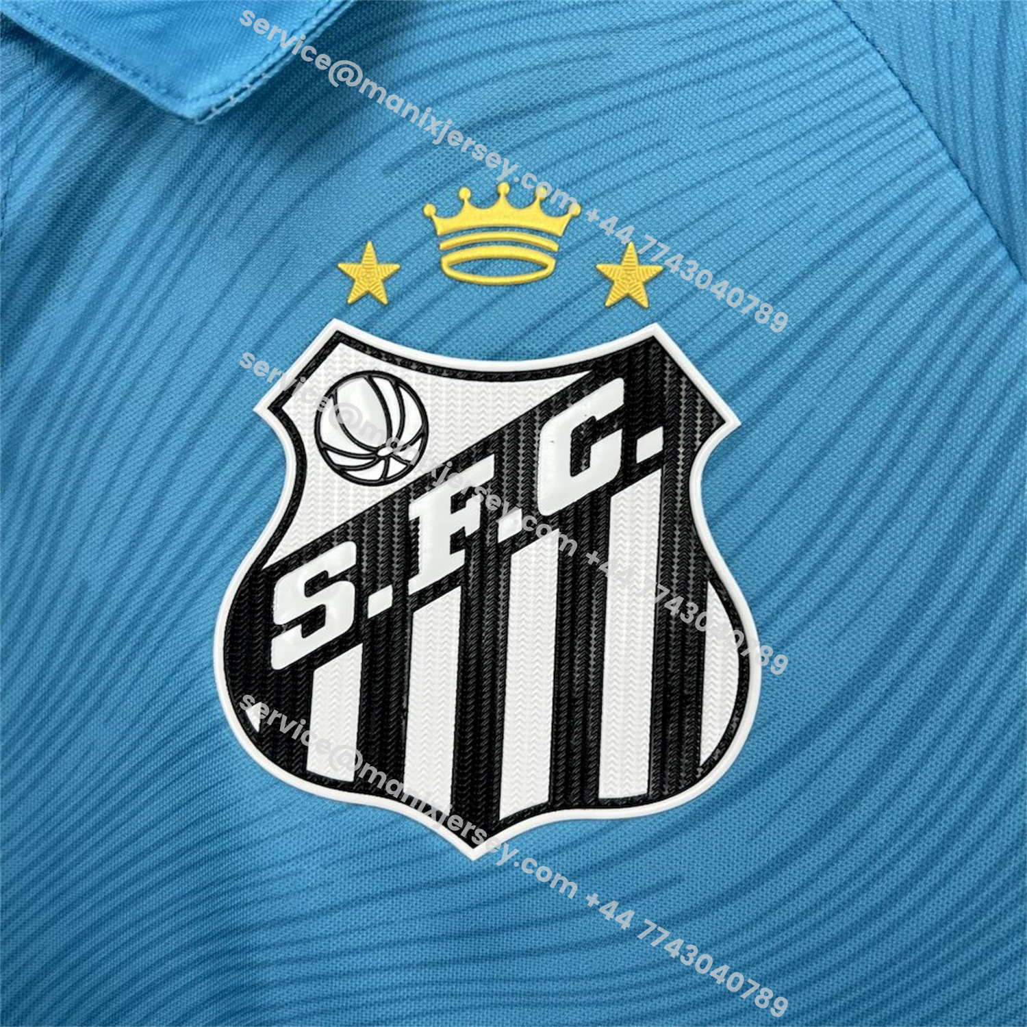 ManixJersey.com | Santos 25-26 Third Blue Jersey - Fans Version -Customize Name, Number and Patch | Worldwide Shipping