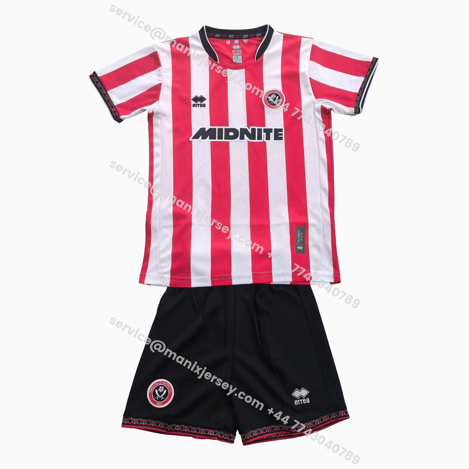 ManixJersey.com | Sheffield United 25-26 Home Kids Kit -Customize Name, Number and Patch | Worldwide Shipping