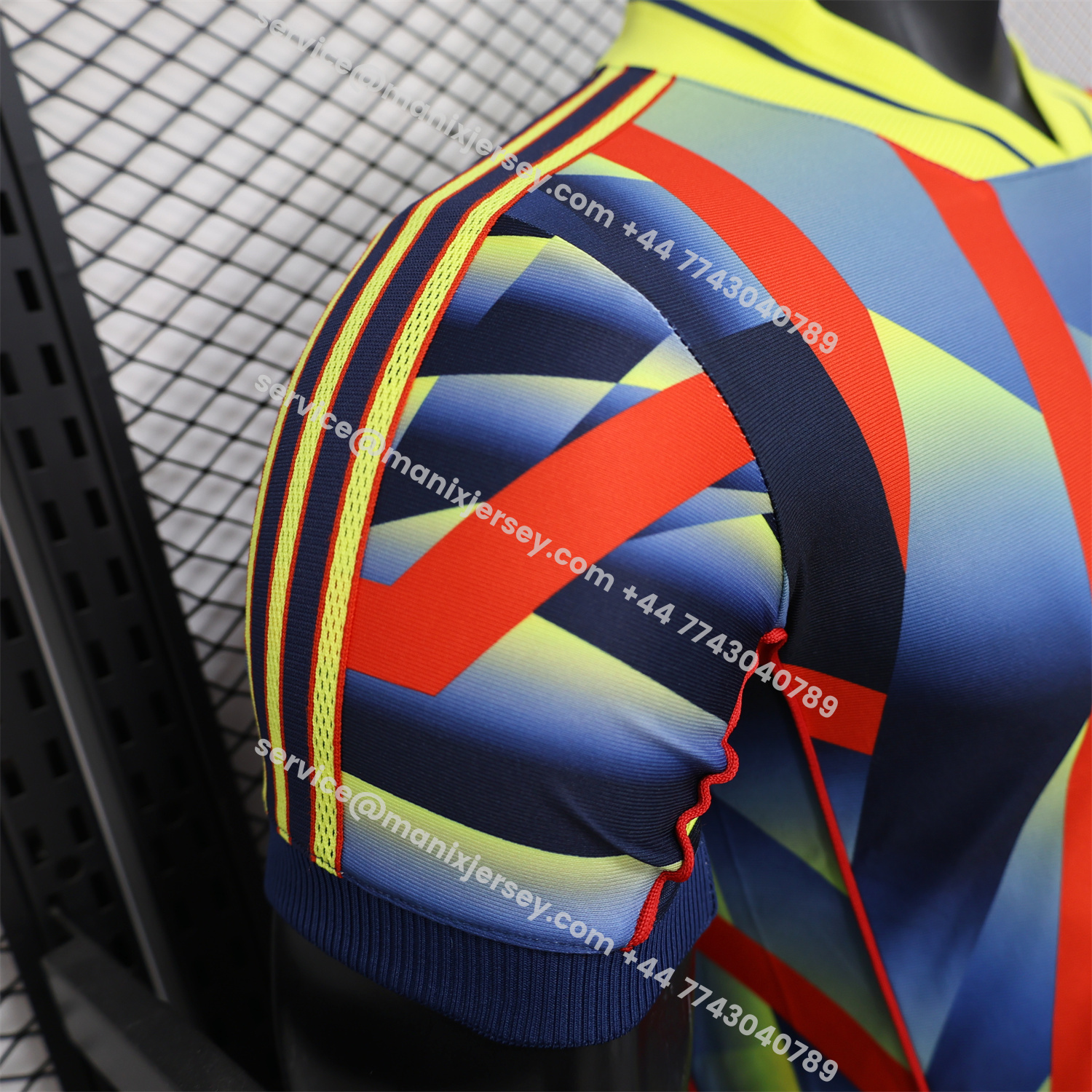 ManixJersey.com | Arsenal 25-26 Red Yellow Blue LFSTLR Jersey - Player Version -Customize Name, Number and Patch | Worldwide Shipping