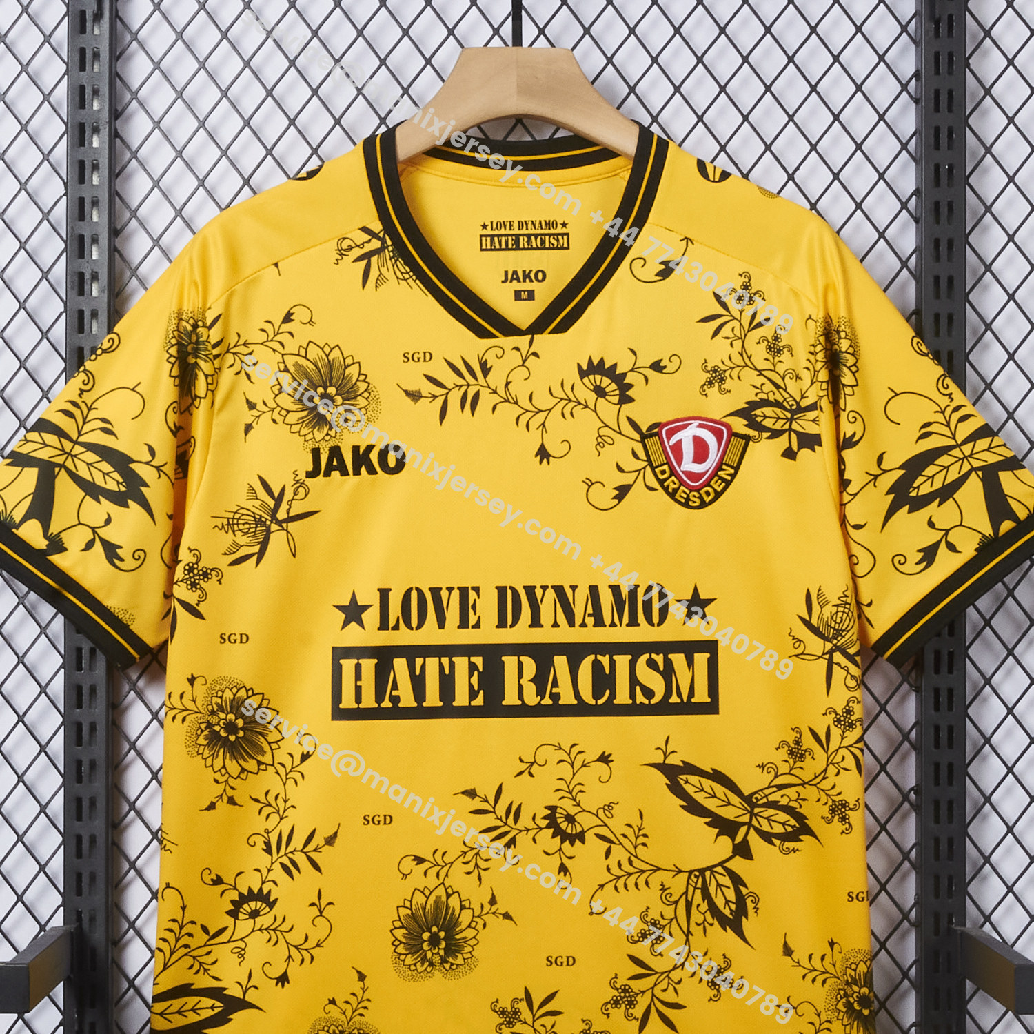 ManixJersey.com | Dynamo Dresden 25-26 HATE RACISM Special Jersey - Fans Version -Customize Name, Number and Patch | Worldwide Shipping