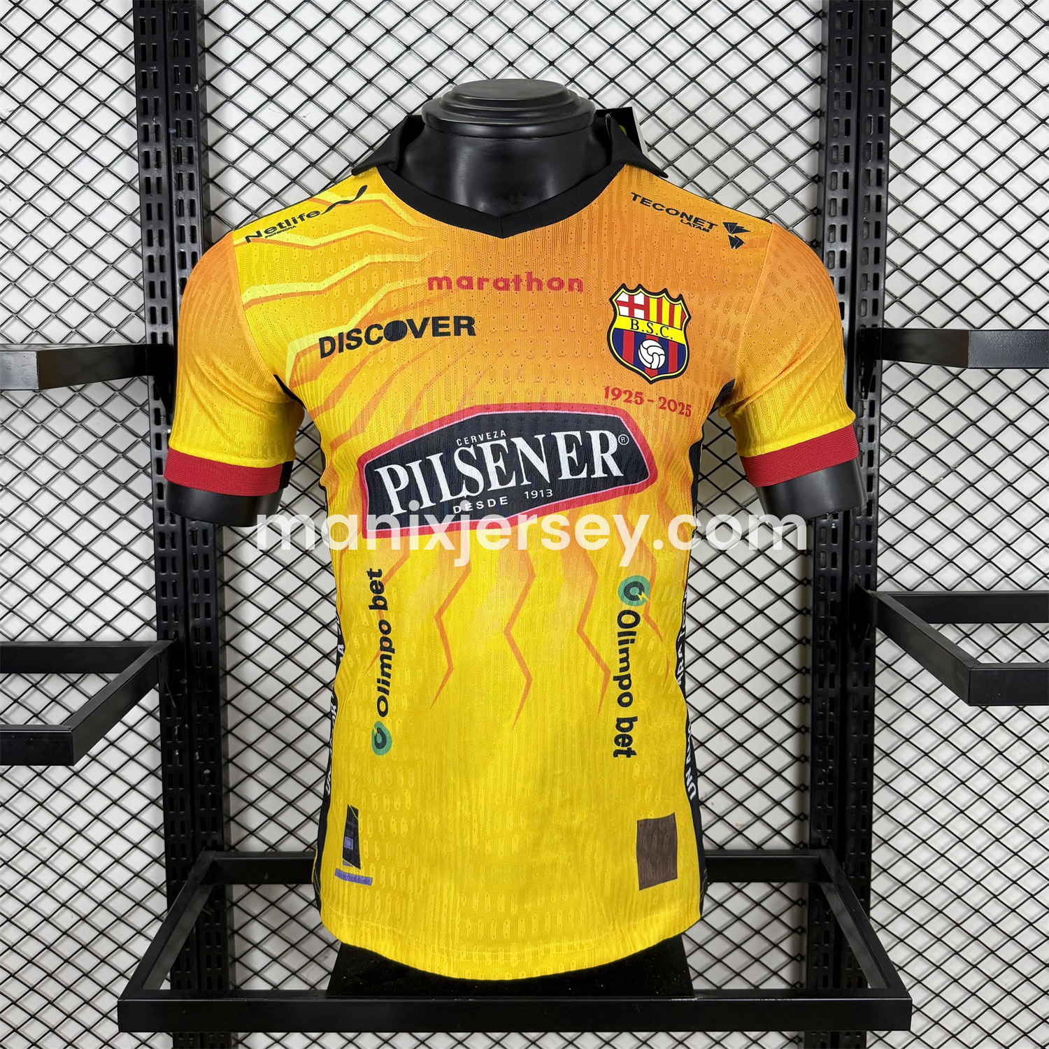 ManixJersey.com | Barcelona Sporting Club 2025 Centennial Jersey - Player Version -Customize Name, Number and Patch | Worldwide Shipping