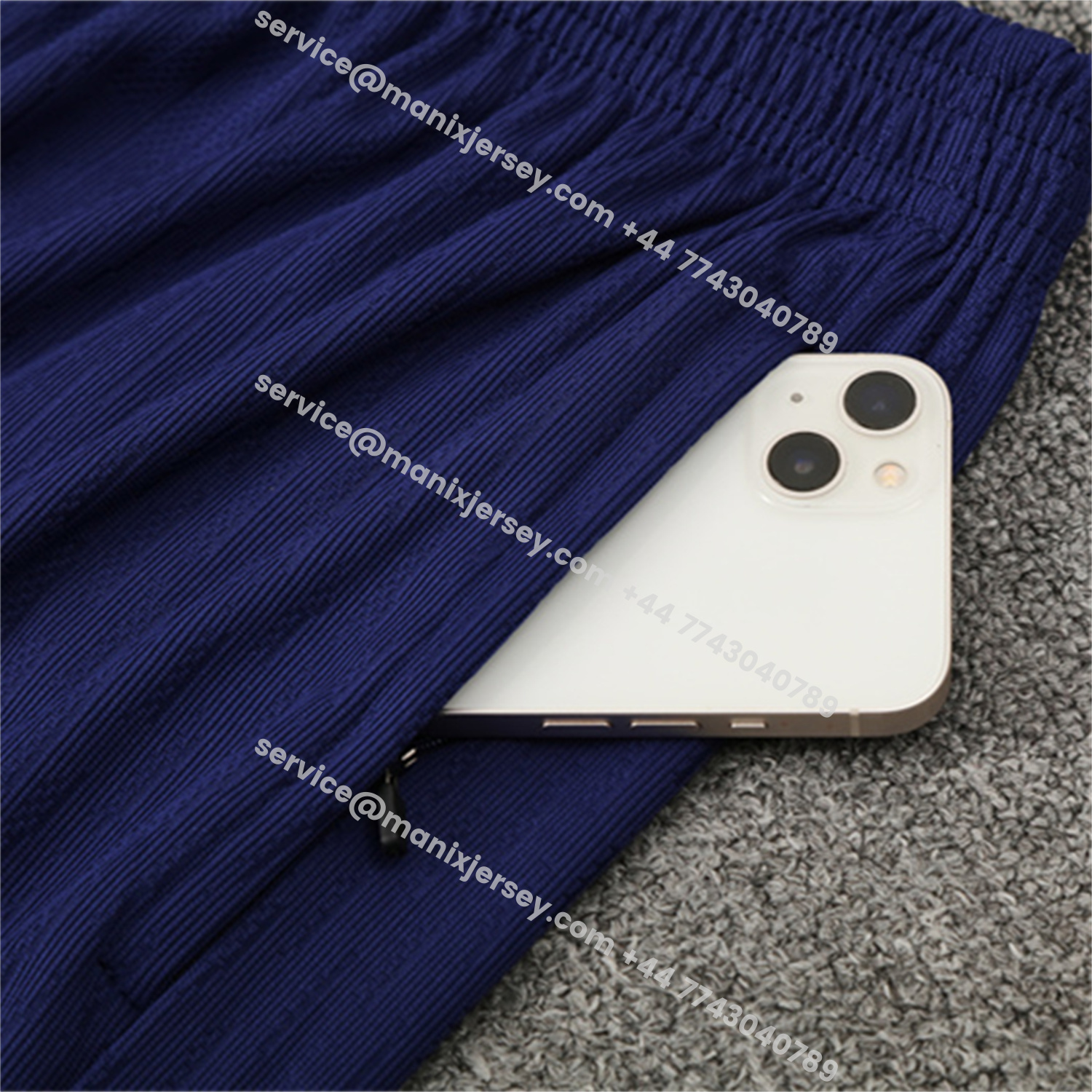 ManixJersey.com | Barcelona 25-26 Long Sleeve Training Set - Royal Blue Top Orange Sponsor & Royal Blue Pants -Customize Name, Number and Patch | Worldwide Shipping