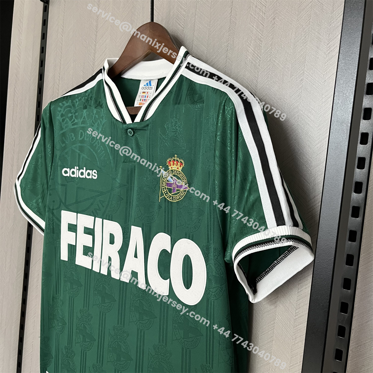ManixJersey.com | Retro Deportivo de La Coruña 1999-00 Away Jersey -Customize Name, Number and Patch | Worldwide Shipping