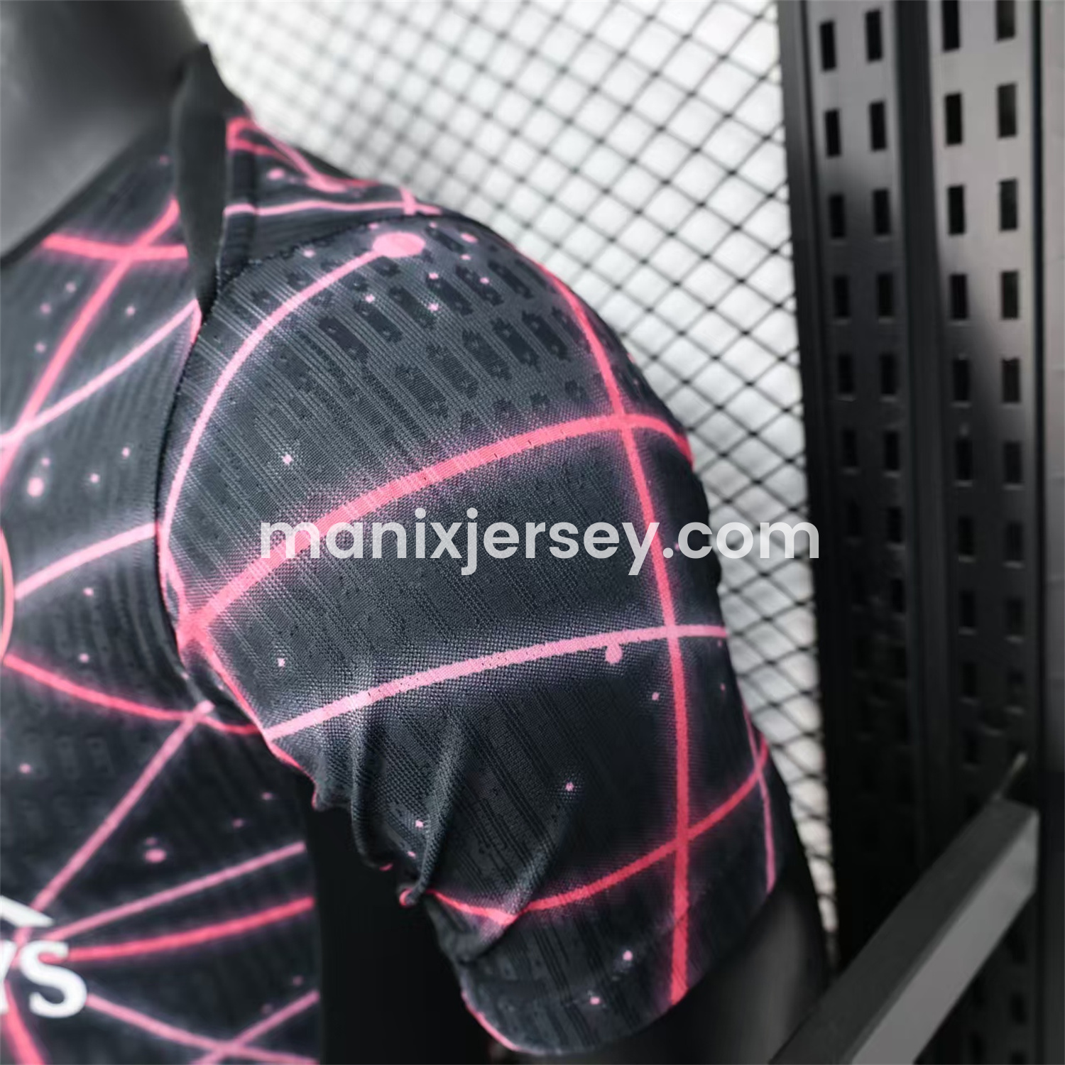 ManixJersey.com | Paris Saint-Germain PSG 25-26 Pink Lines Jordan Black Special Jersey - Player Version -Customize Name, Number and Patch | Worldwide Shipping