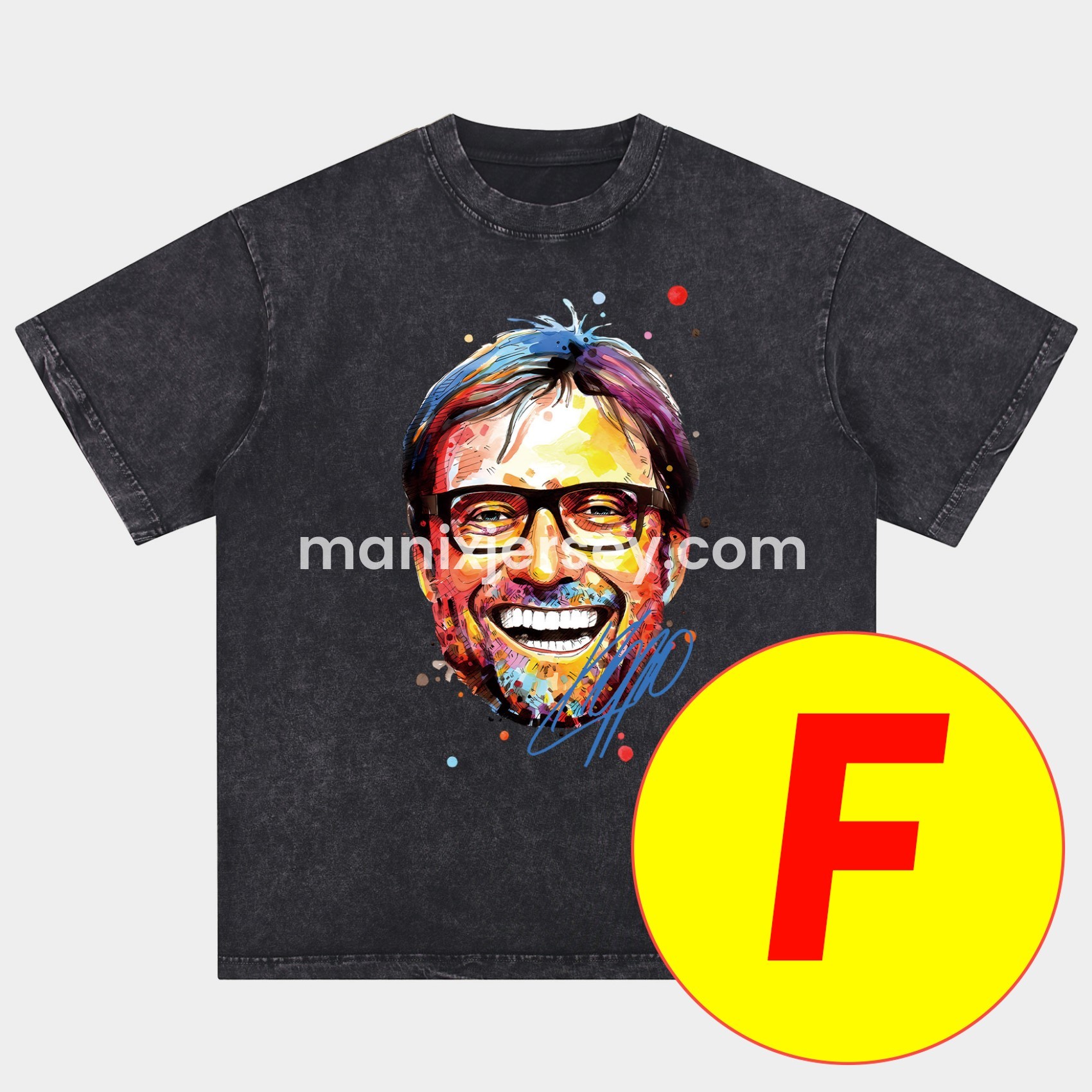 ManixJersey.com | Dortmund Oversized Washed T-Shirt -Customize Name, Number and Patch | Worldwide Shipping