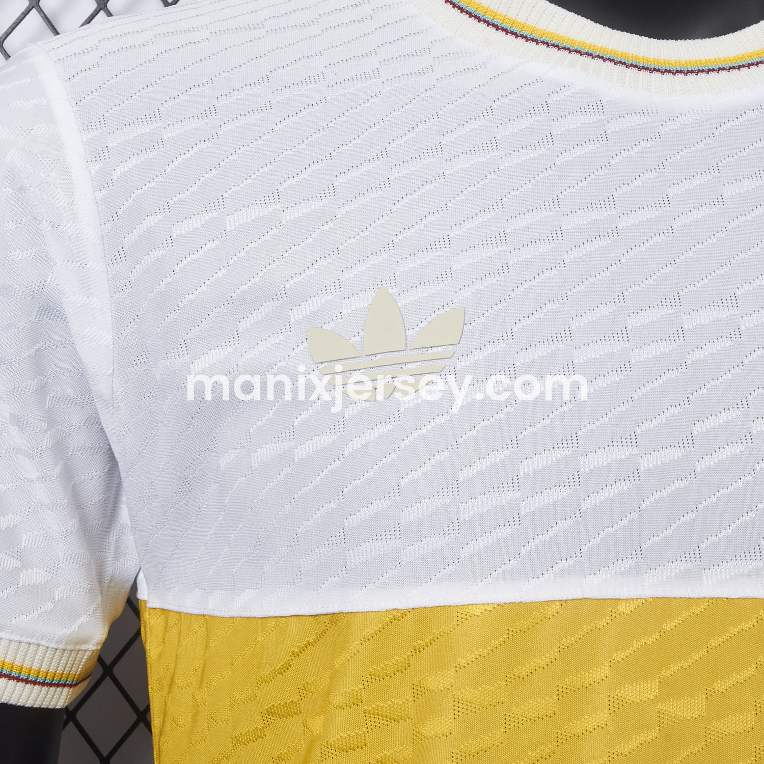 ManixJersey.com | Colombia 2024 100th Anniversary Jersey with Jacquard Fabric - Player Version -Customize Name, Number and Patch | Worldwide Shipping