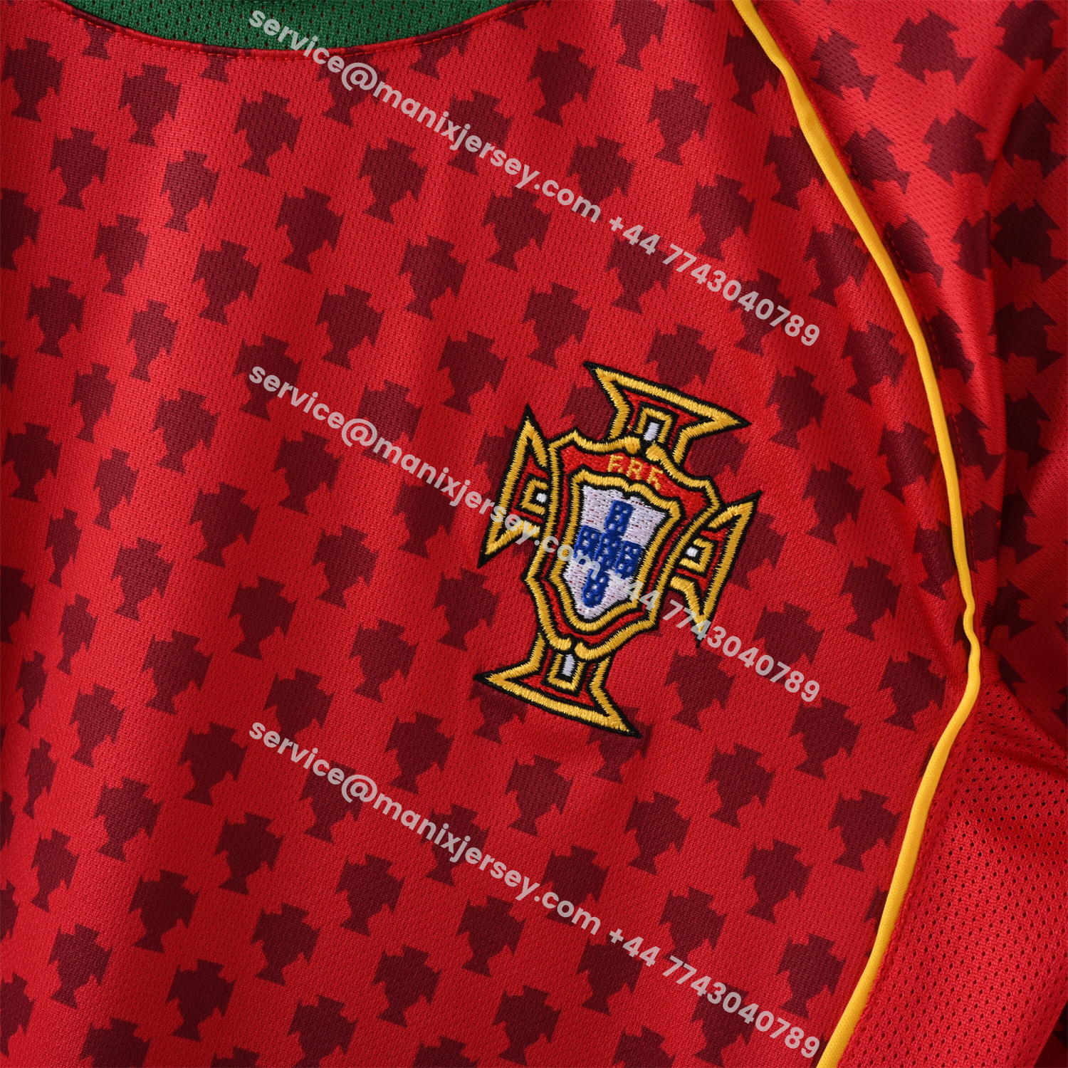 ManixJersey.com | Retro Portugal 2004 Home Jersey -Customize Name, Number and Patch | Worldwide Shipping