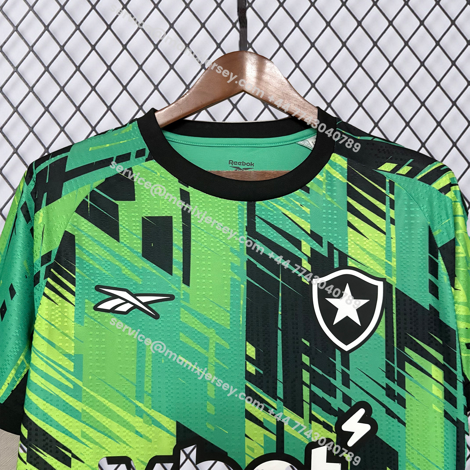 ManixJersey.com | Botafogo 25-26 Green And Black Training Jersey - Fans Version -Customize Name, Number and Patch | Worldwide Shipping