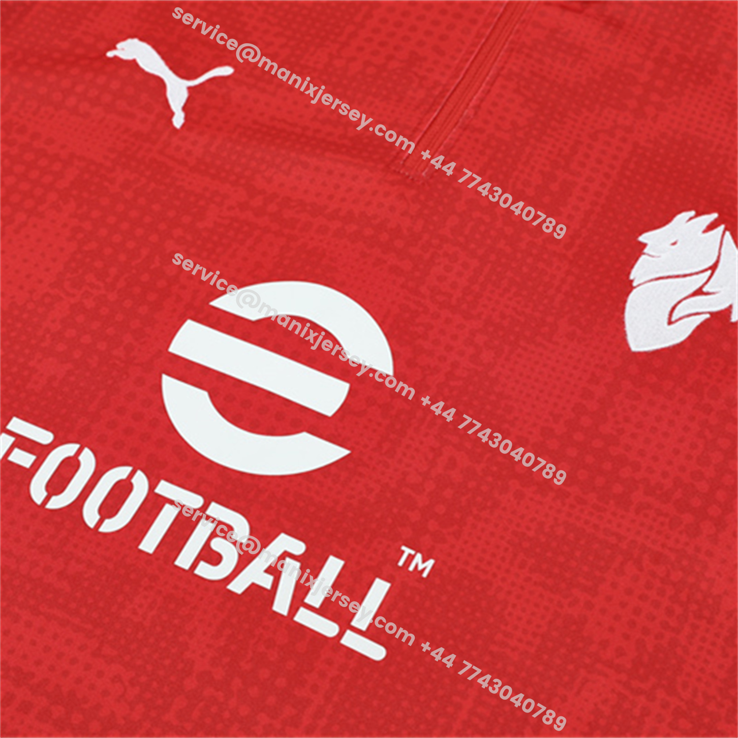 ManixJersey.com | AC Milan 25-26 Kids Long Sleeve Training Set - Red Top & Black Pants -Customize Name, Number and Patch | Worldwide Shipping